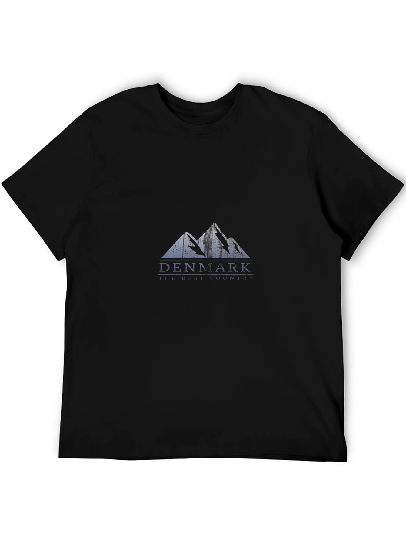 Denmark Mountain Graphic Black T-Shirt