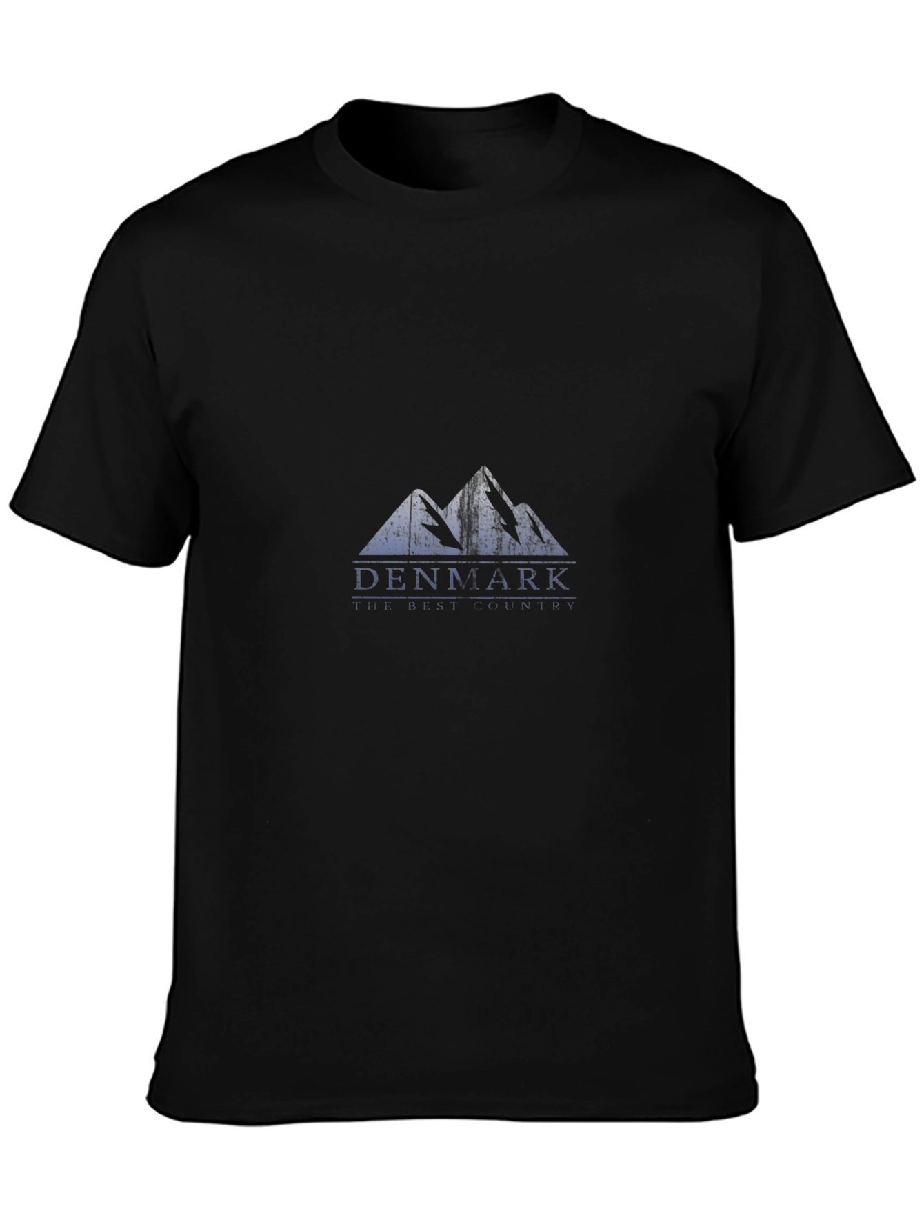 Denmark Mountain Graphic Black T-Shirt