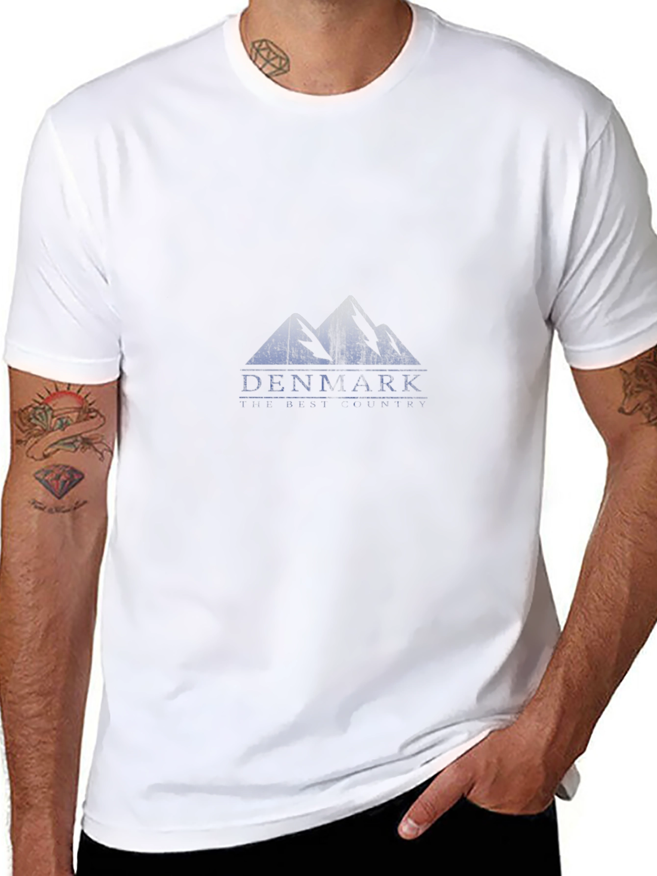 Denmark Mountain Graphic Black T-Shirt