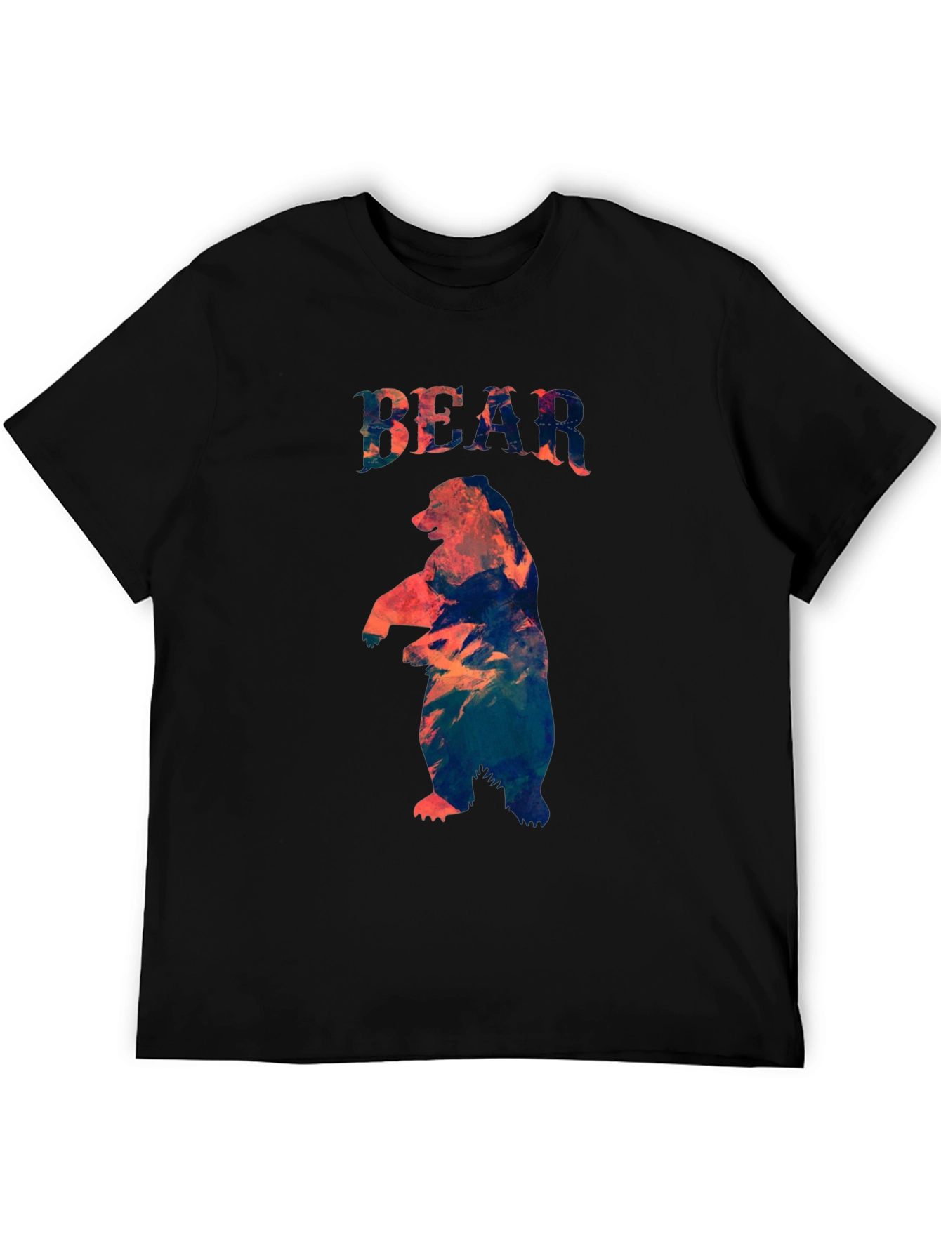 Bear Graphic Print Crew Neck T-Shirt