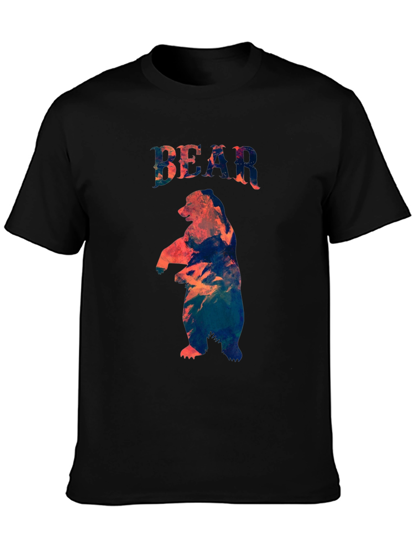 Bear Graphic Print Crew Neck T-Shirt