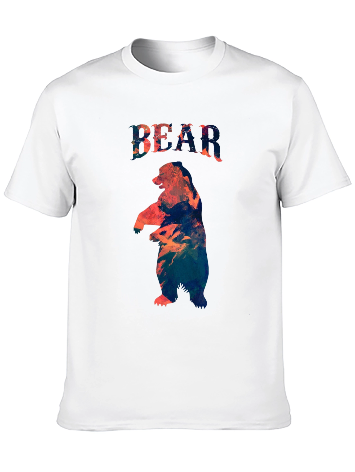 Bear Graphic Print Crew Neck T-Shirt