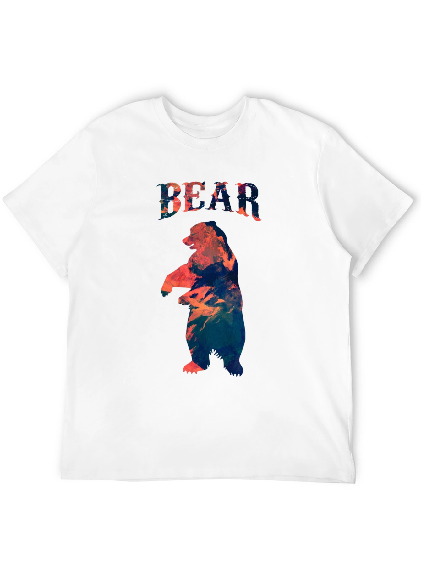 Bear Graphic Print Crew Neck T-Shirt