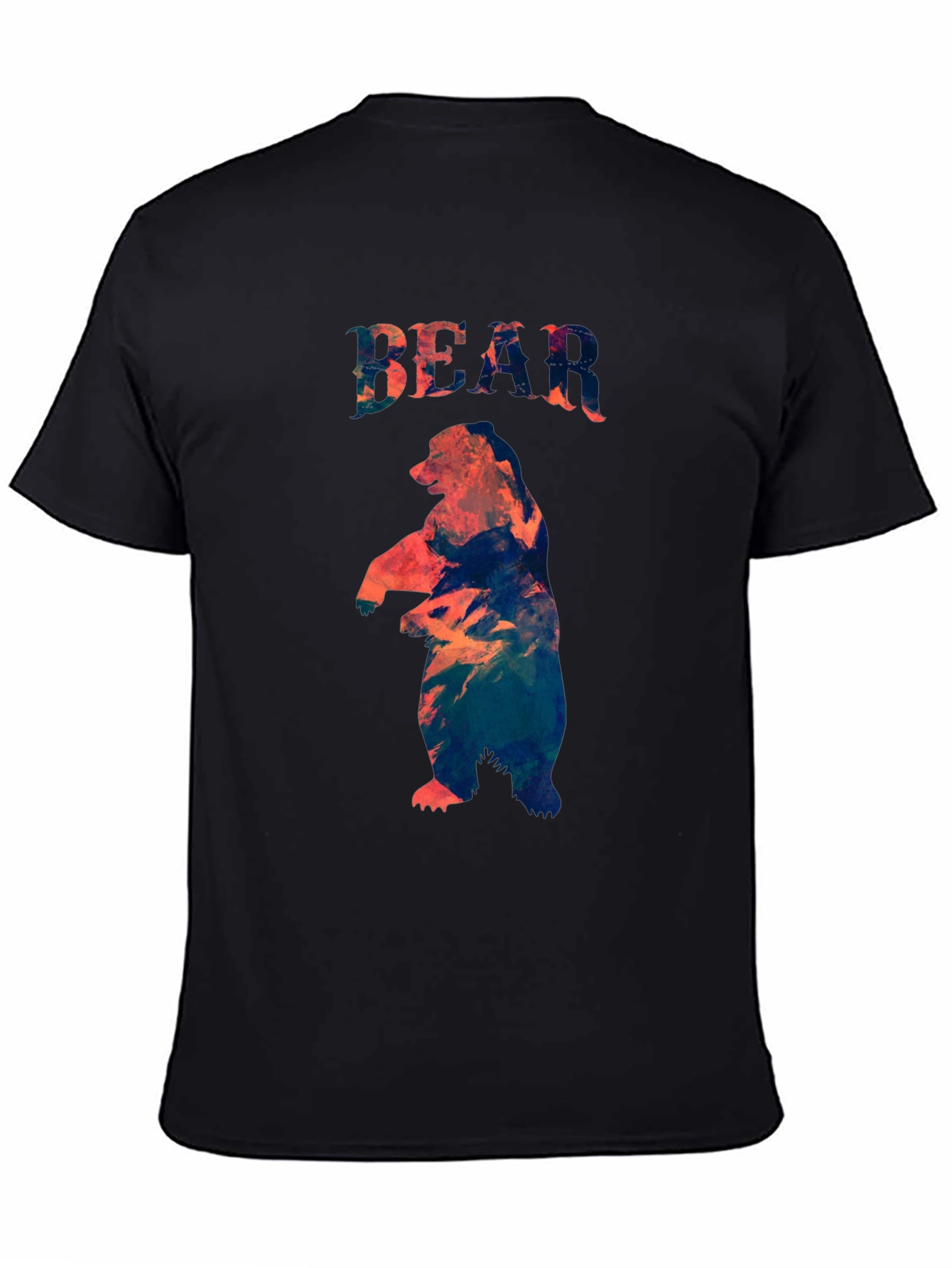 Bear Graphic Print Crew Neck T-Shirt