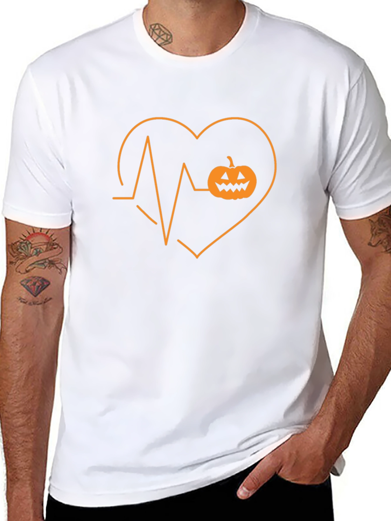 Halloween Heartbeat Pumpkin T-Shirt