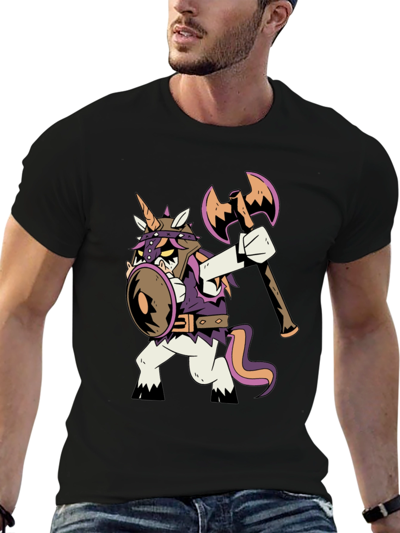 Viking Unicorn Graphic T-Shirt