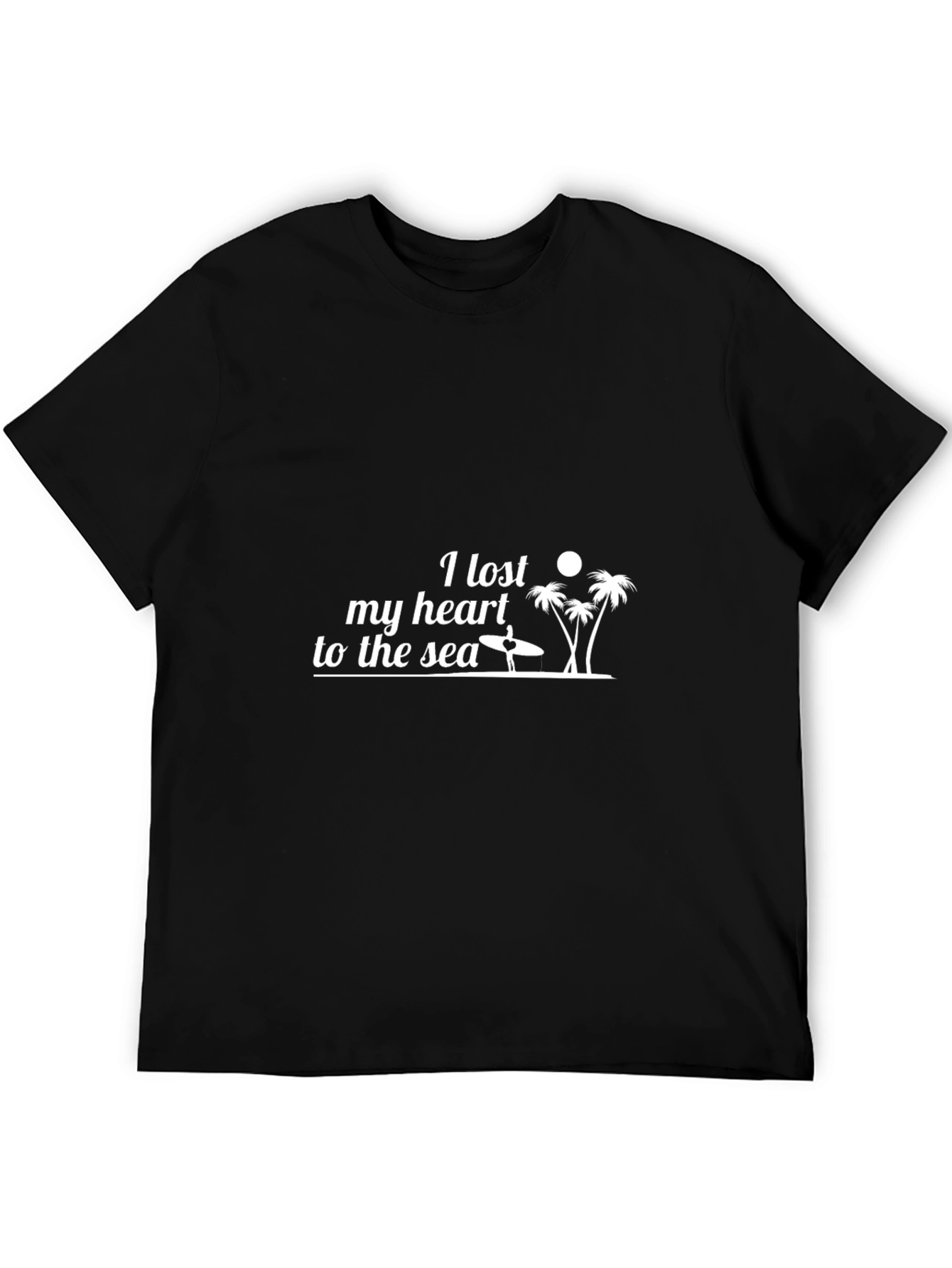 I Lost My Heart to the Sea Black T-Shirt
