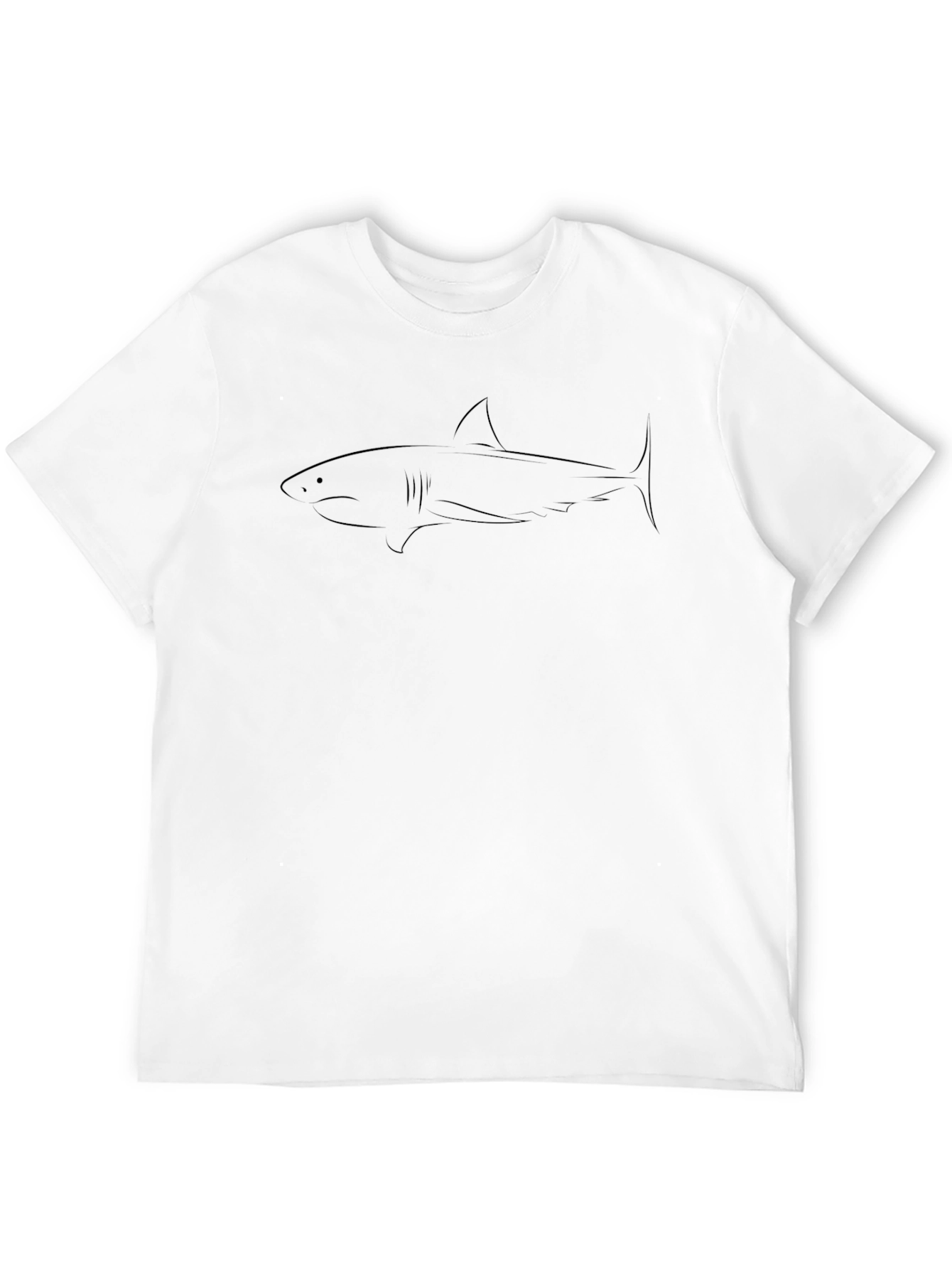 Shark Outline Graphic Print T-Shirt