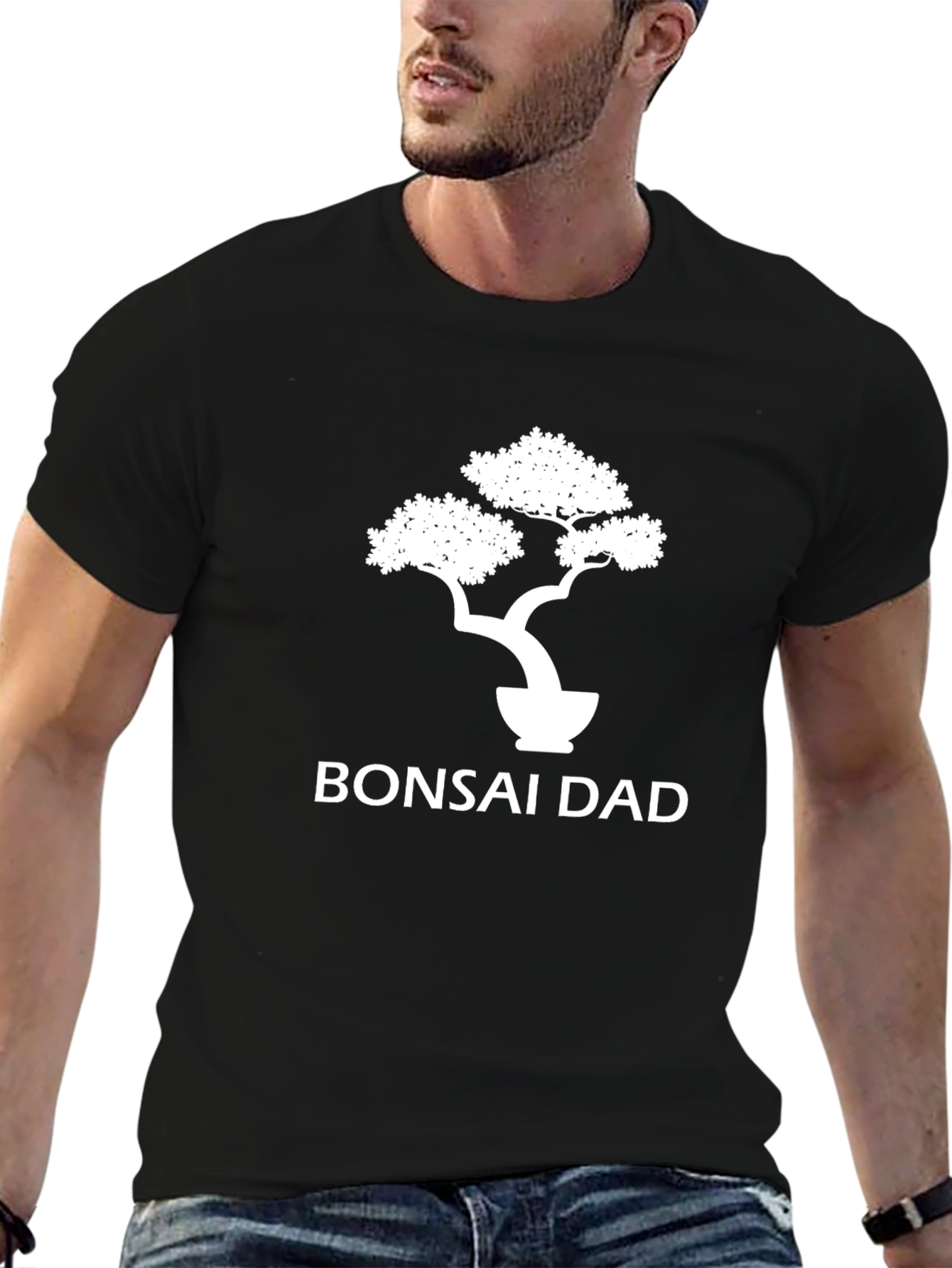 Bonsai Dad Graphic Tee - Black Cotton T-Shirt