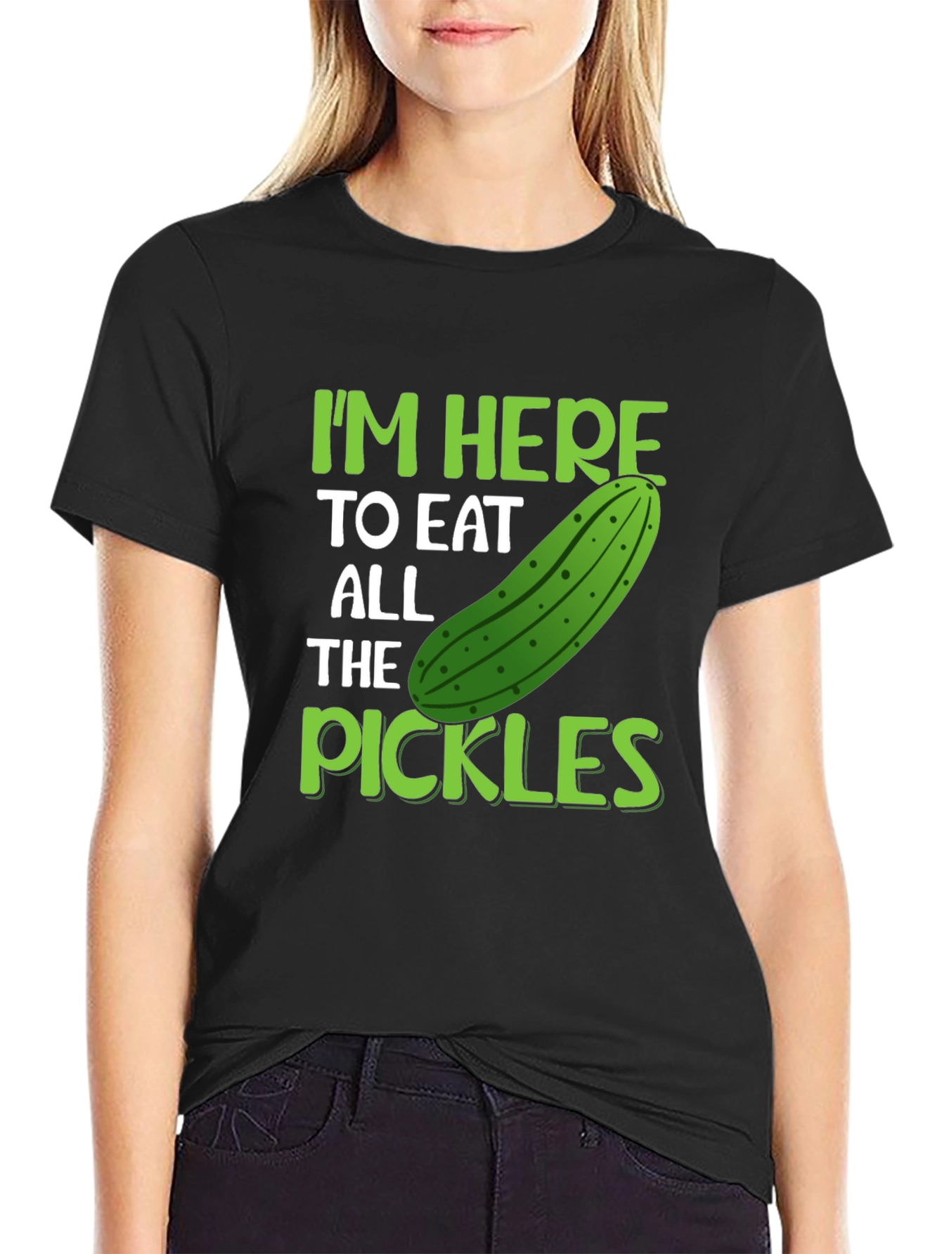 Im Here To Eat All The Pickles Funny T-Shirt