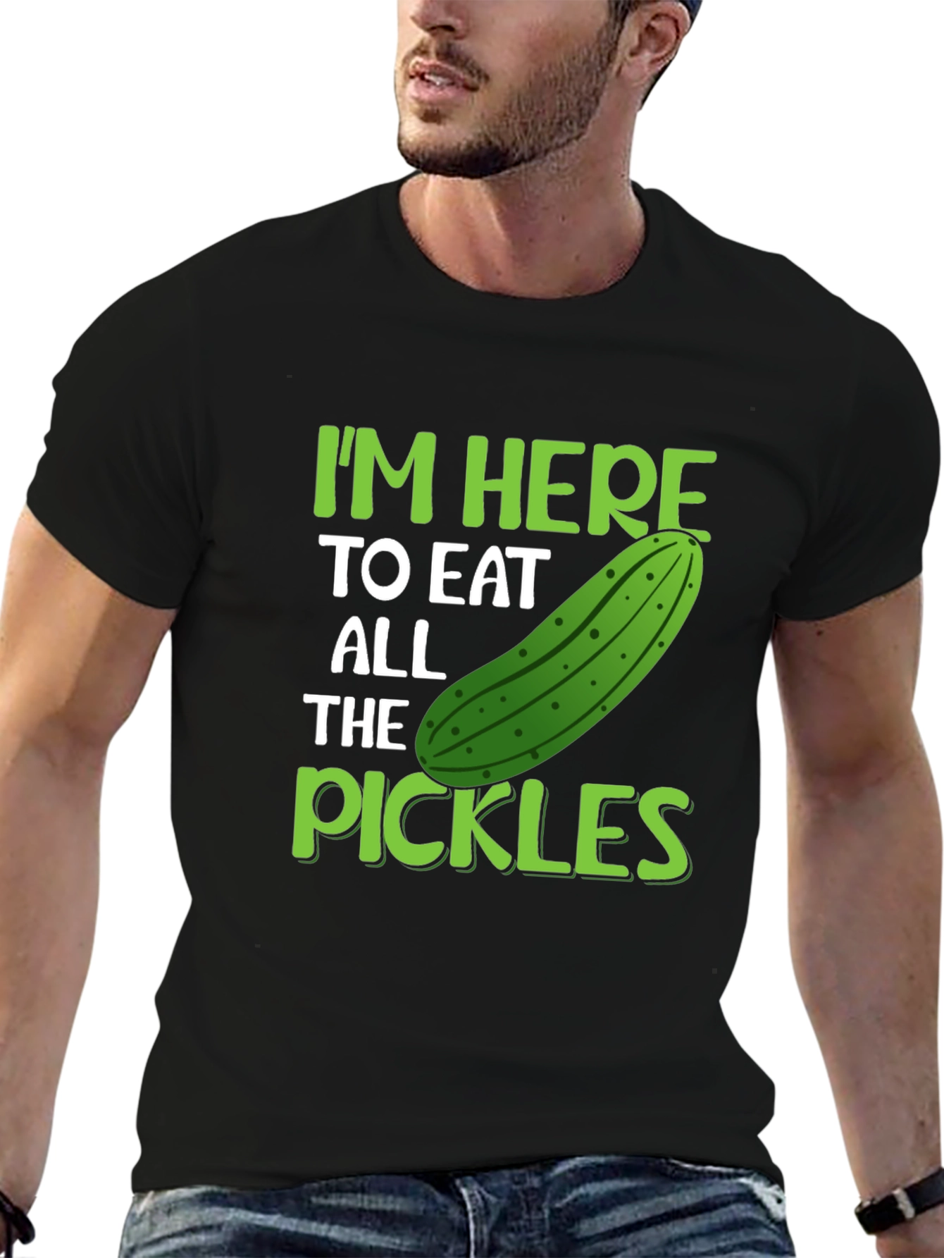 Im Here To Eat All The Pickles Funny T-Shirt