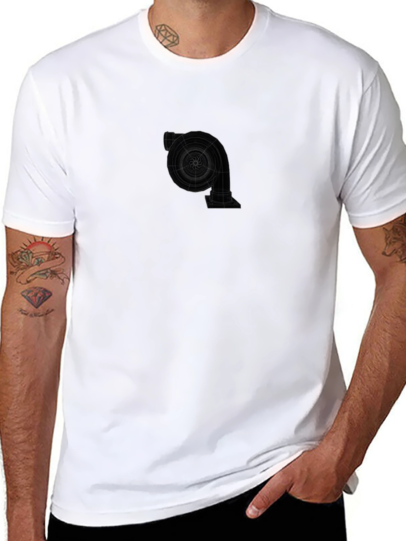 Turbocharger Graphic T-Shirt - Sleek Automotive Design