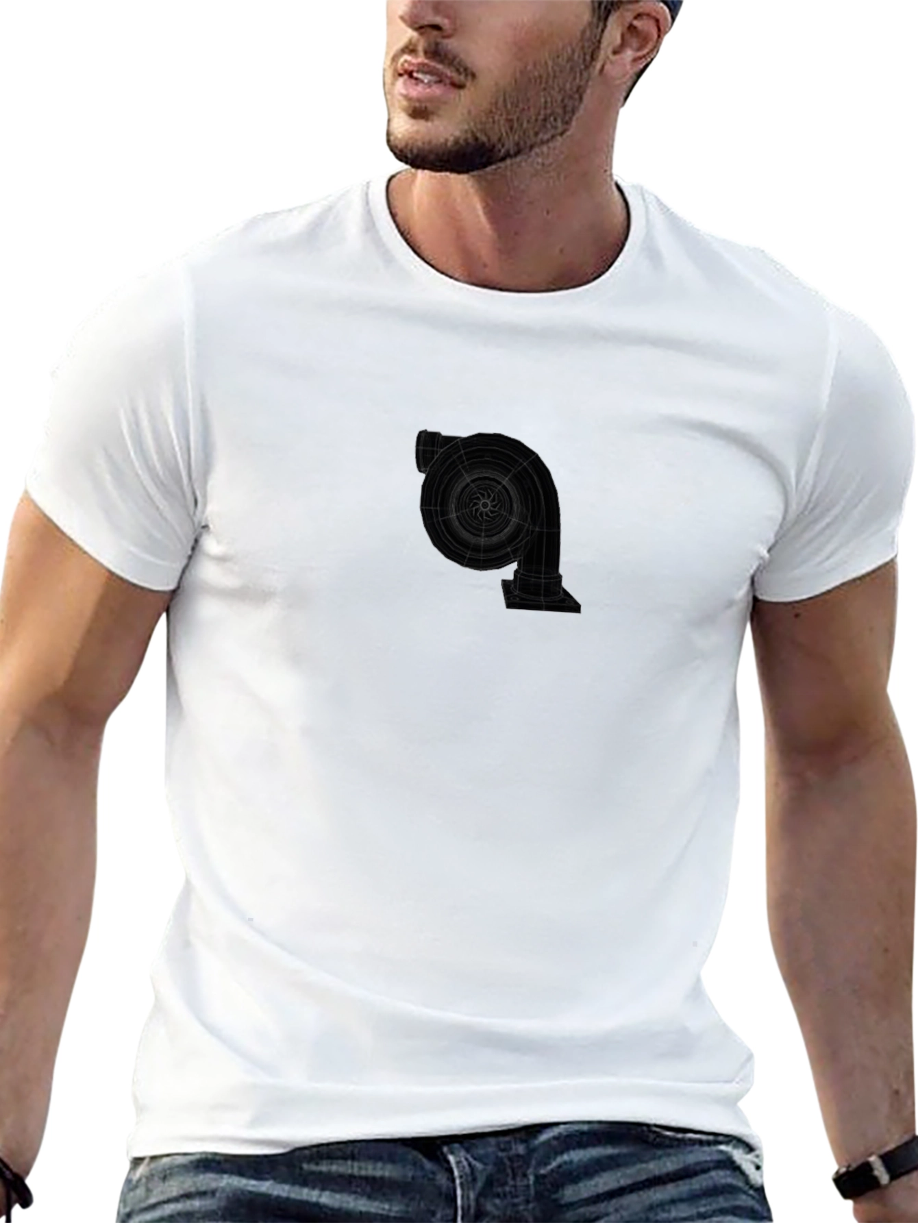 Turbocharger Graphic T-Shirt - Sleek Automotive Design