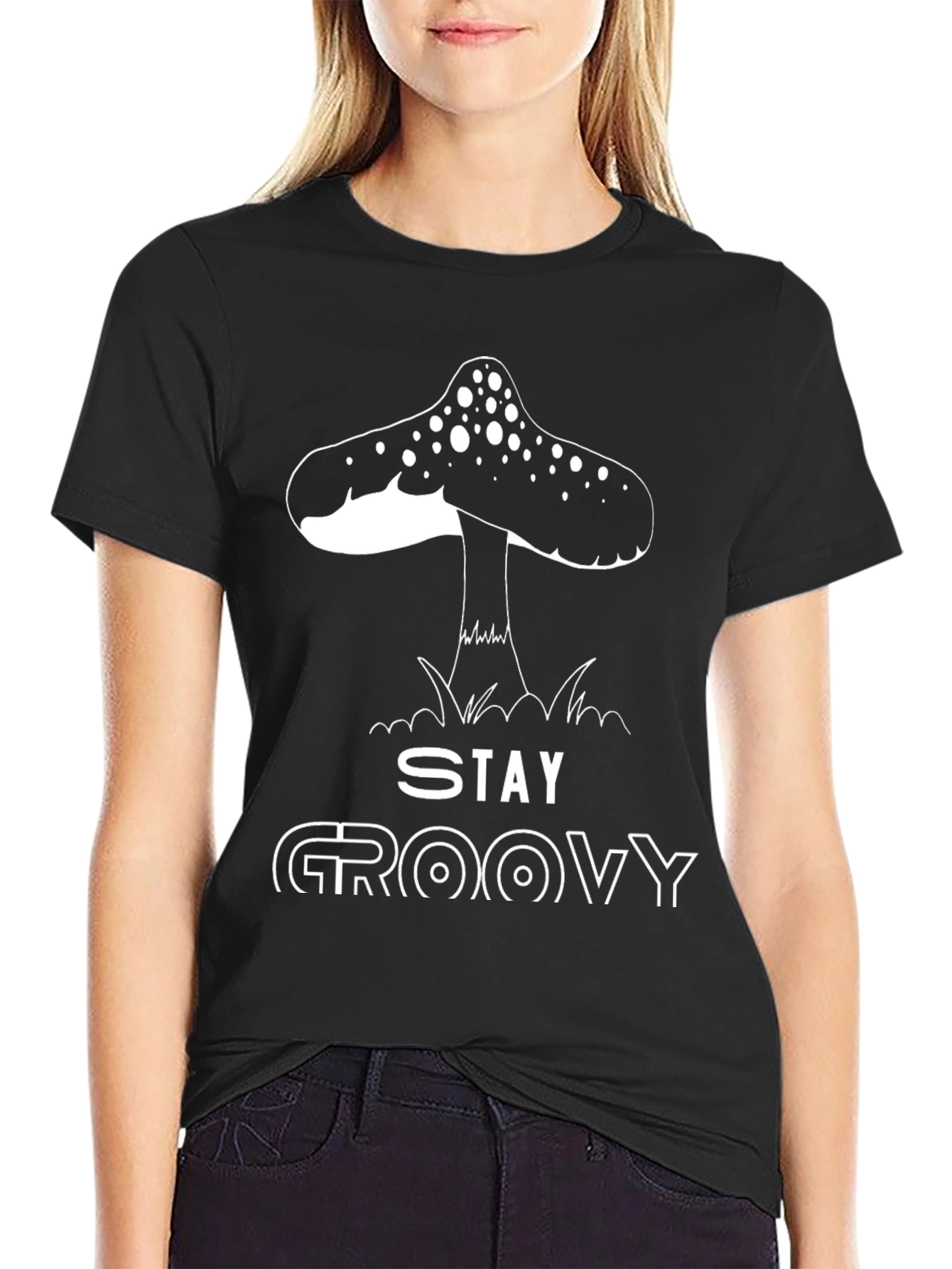 Stay Groovy Mushroom Graphic Tee