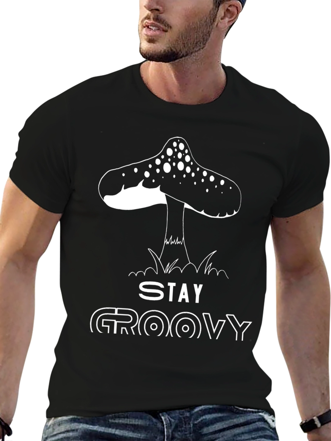 Stay Groovy Mushroom Graphic Tee