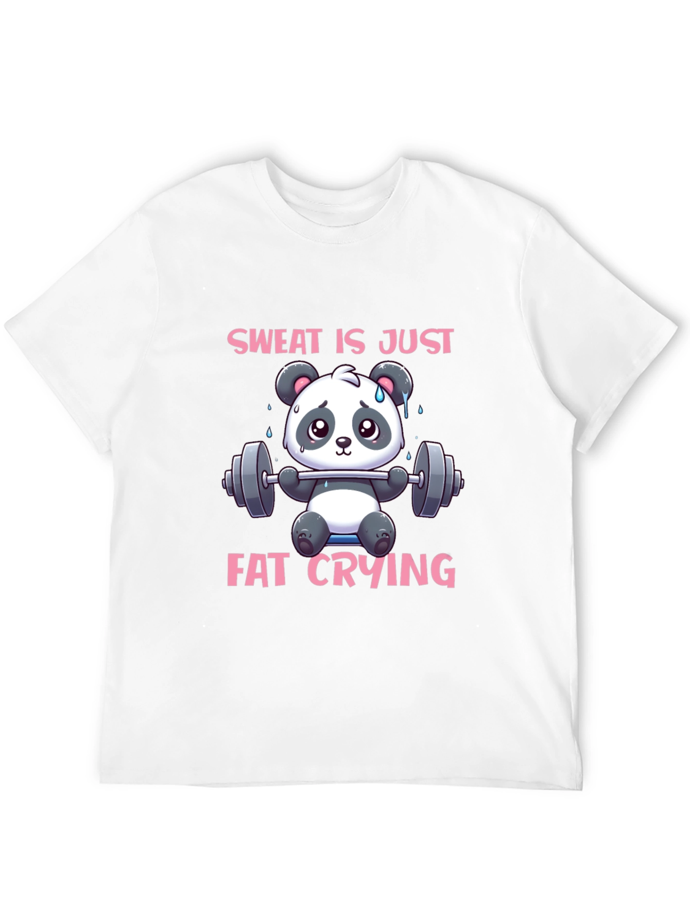 Sweat is Just Fat Crying Panda Gym T-Shirt