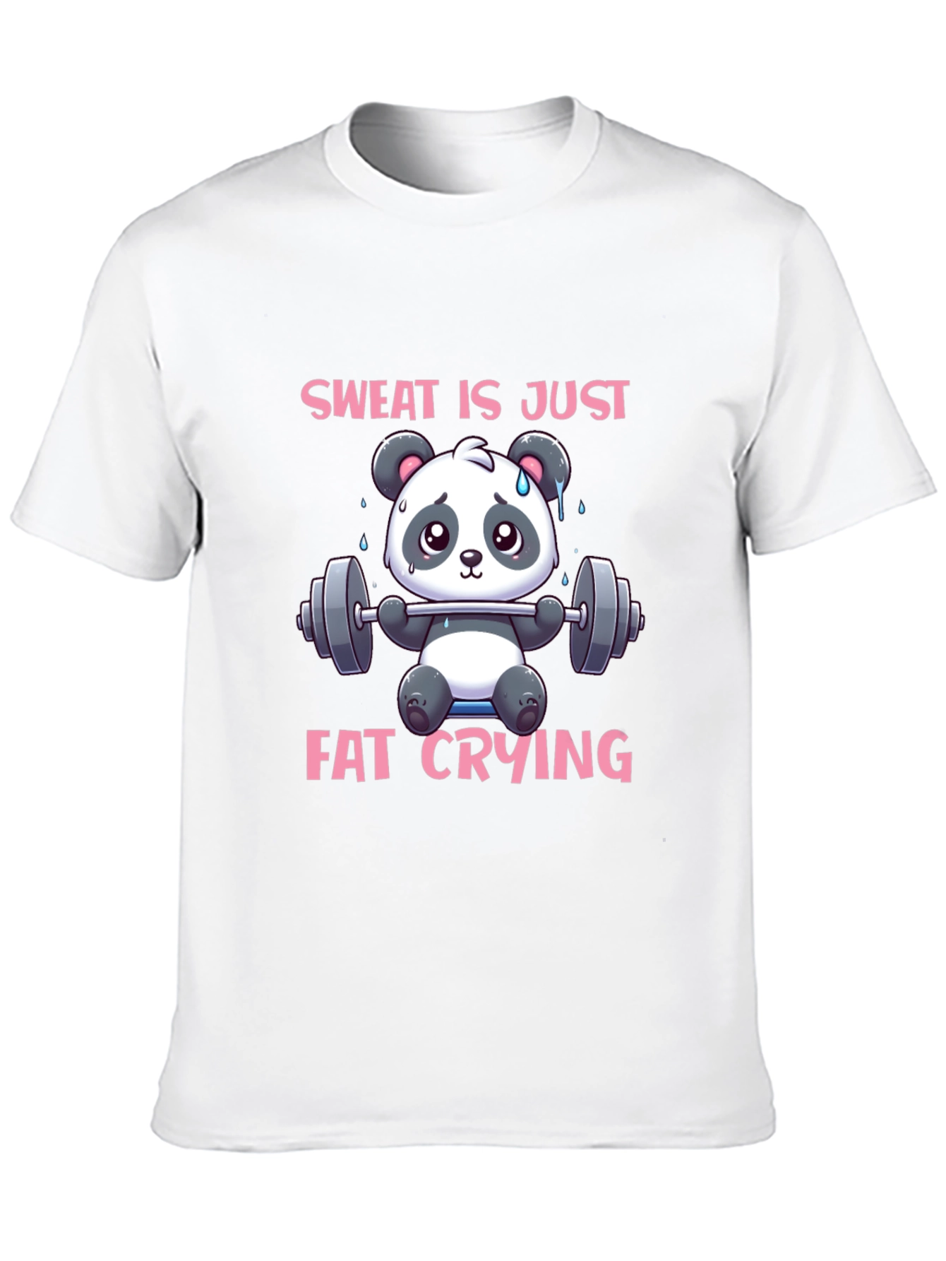 Sweat is Just Fat Crying Panda Gym T-Shirt