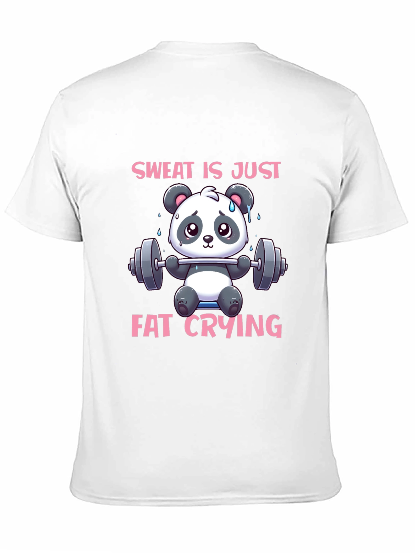 Sweat is Just Fat Crying Panda Gym T-Shirt