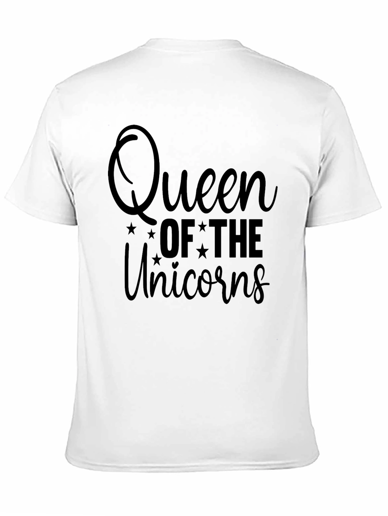 Queen of the Unicorns Black T-Shirt