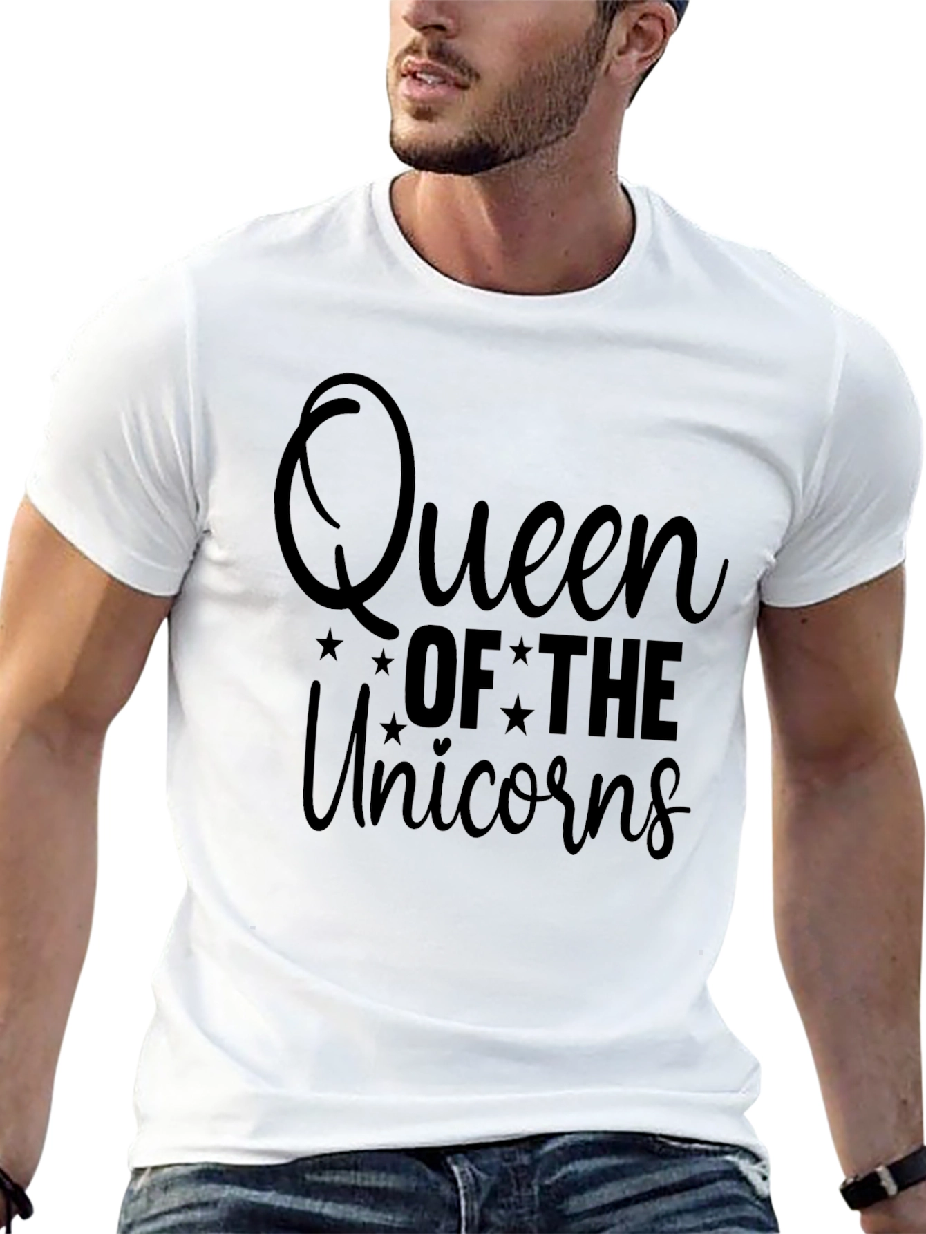 Queen of the Unicorns Black T-Shirt