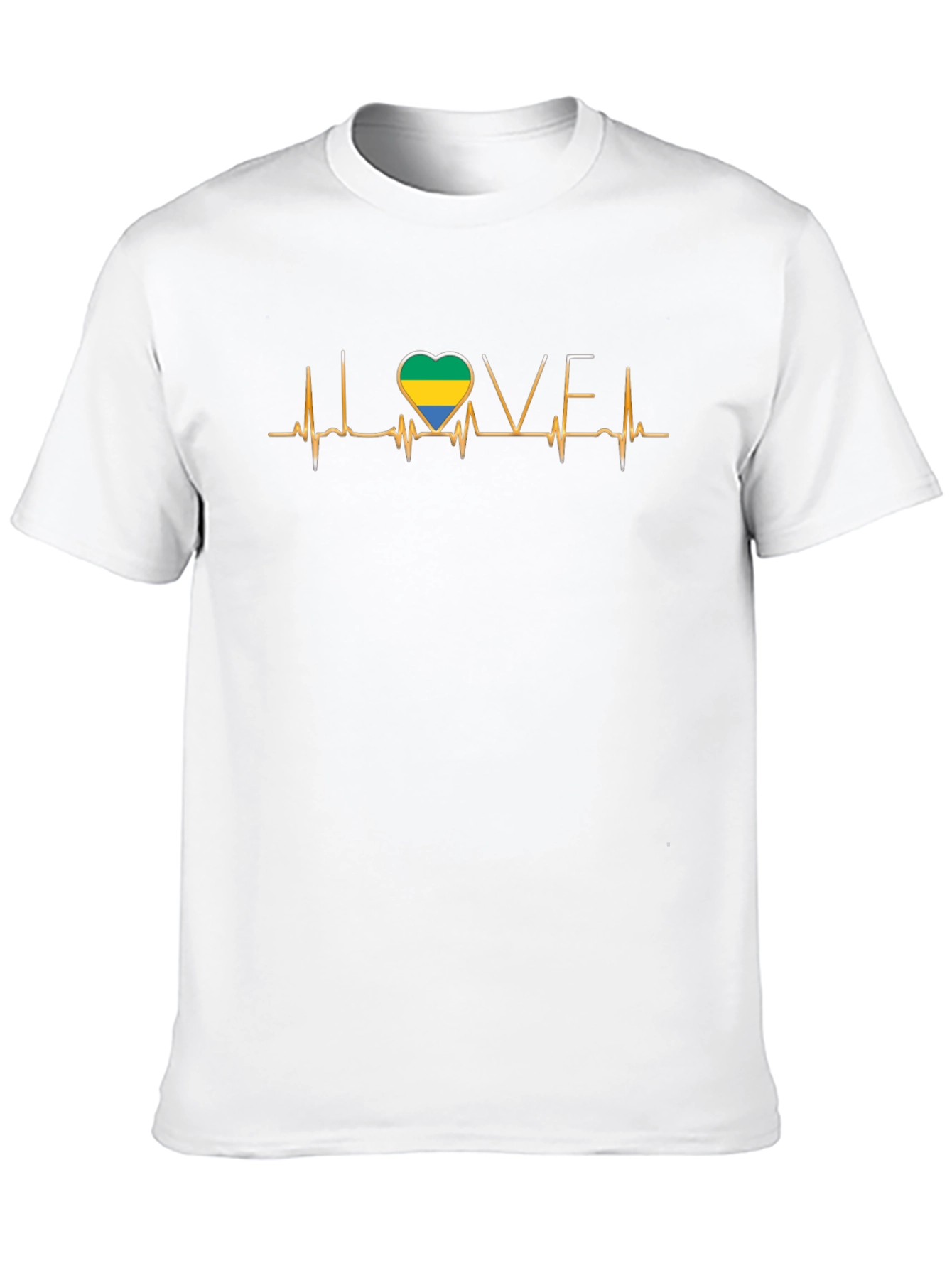 I Love Gabon T-Shirt Heartbeat Design