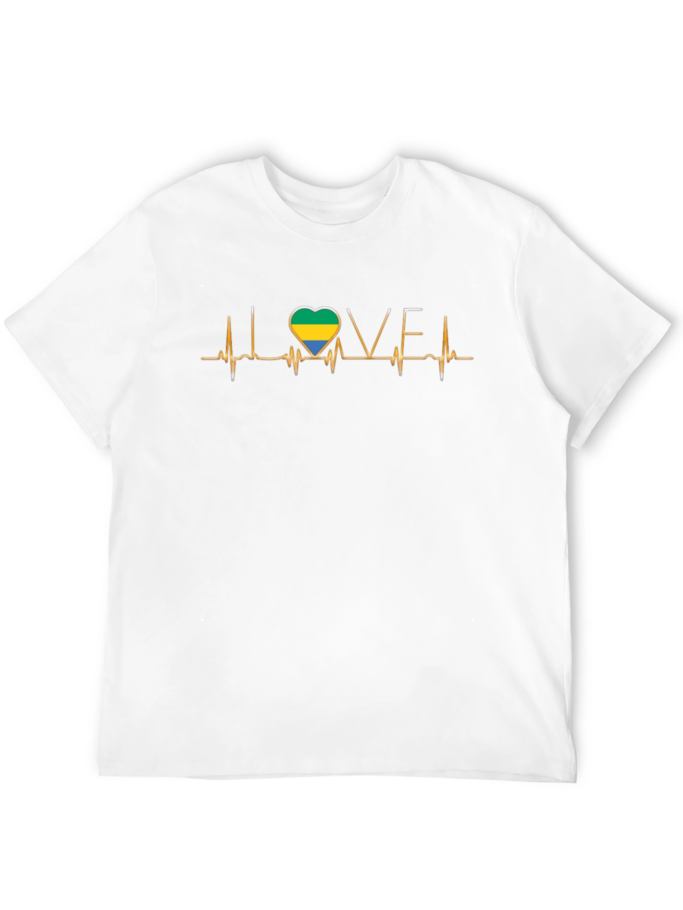 I Love Gabon T-Shirt Heartbeat Design