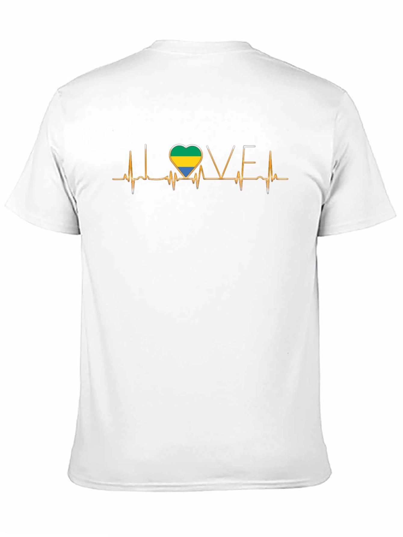 I Love Gabon T-Shirt Heartbeat Design
