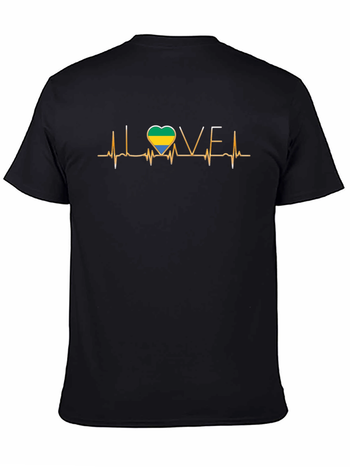 I Love Gabon T-Shirt Heartbeat Design