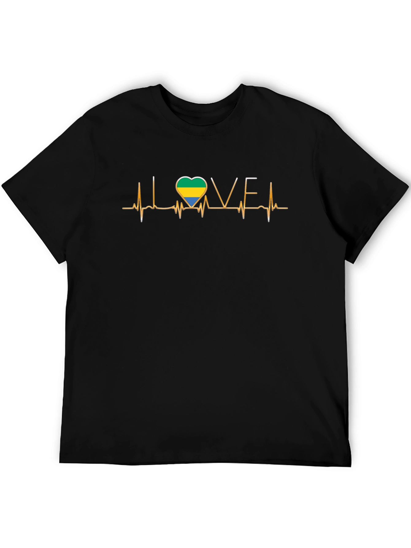I Love Gabon T-Shirt Heartbeat Design