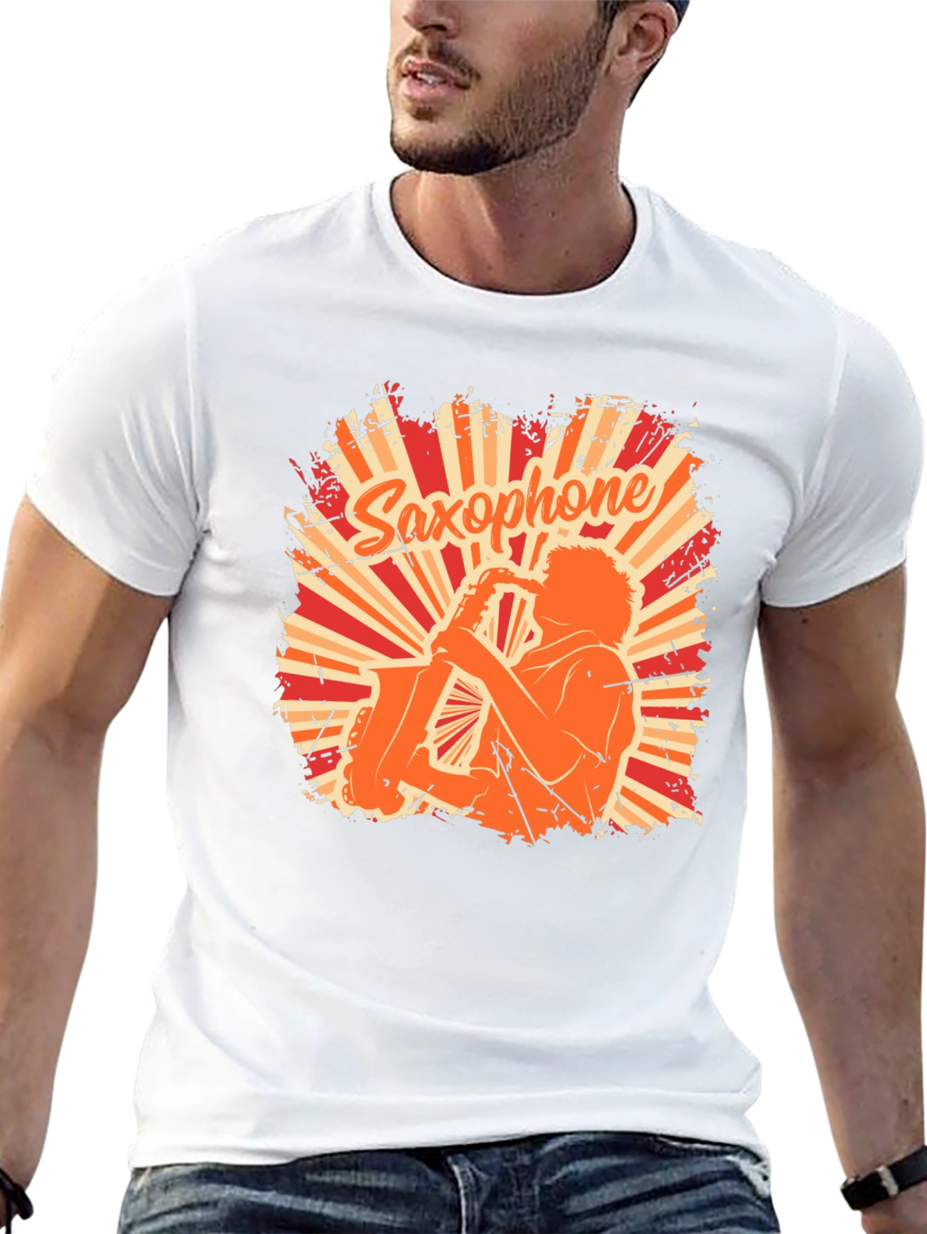 Saxophone Player Graphic Tee - Cool Musician T-Shirt