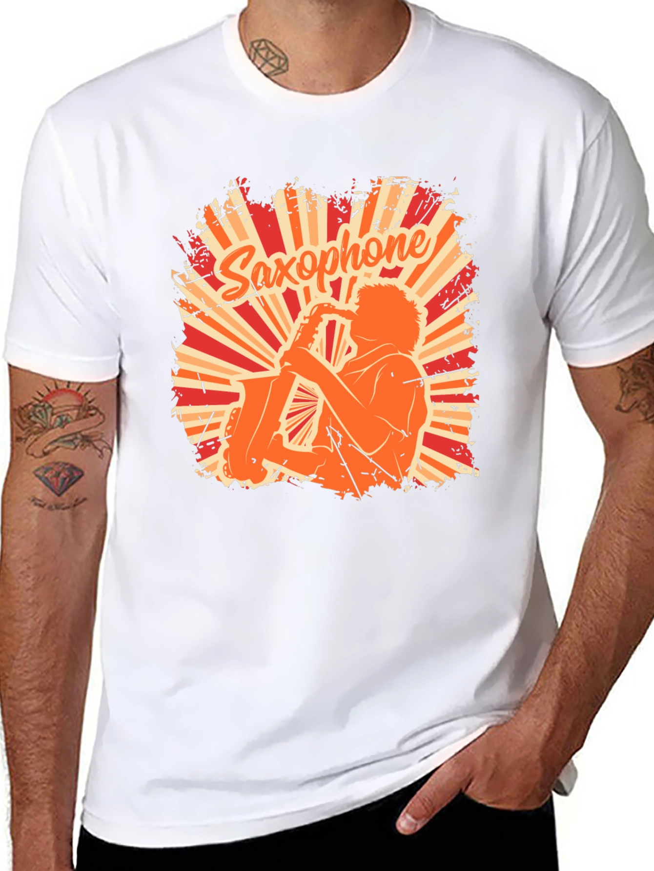 Saxophone Player Graphic Tee - Cool Musician T-Shirt