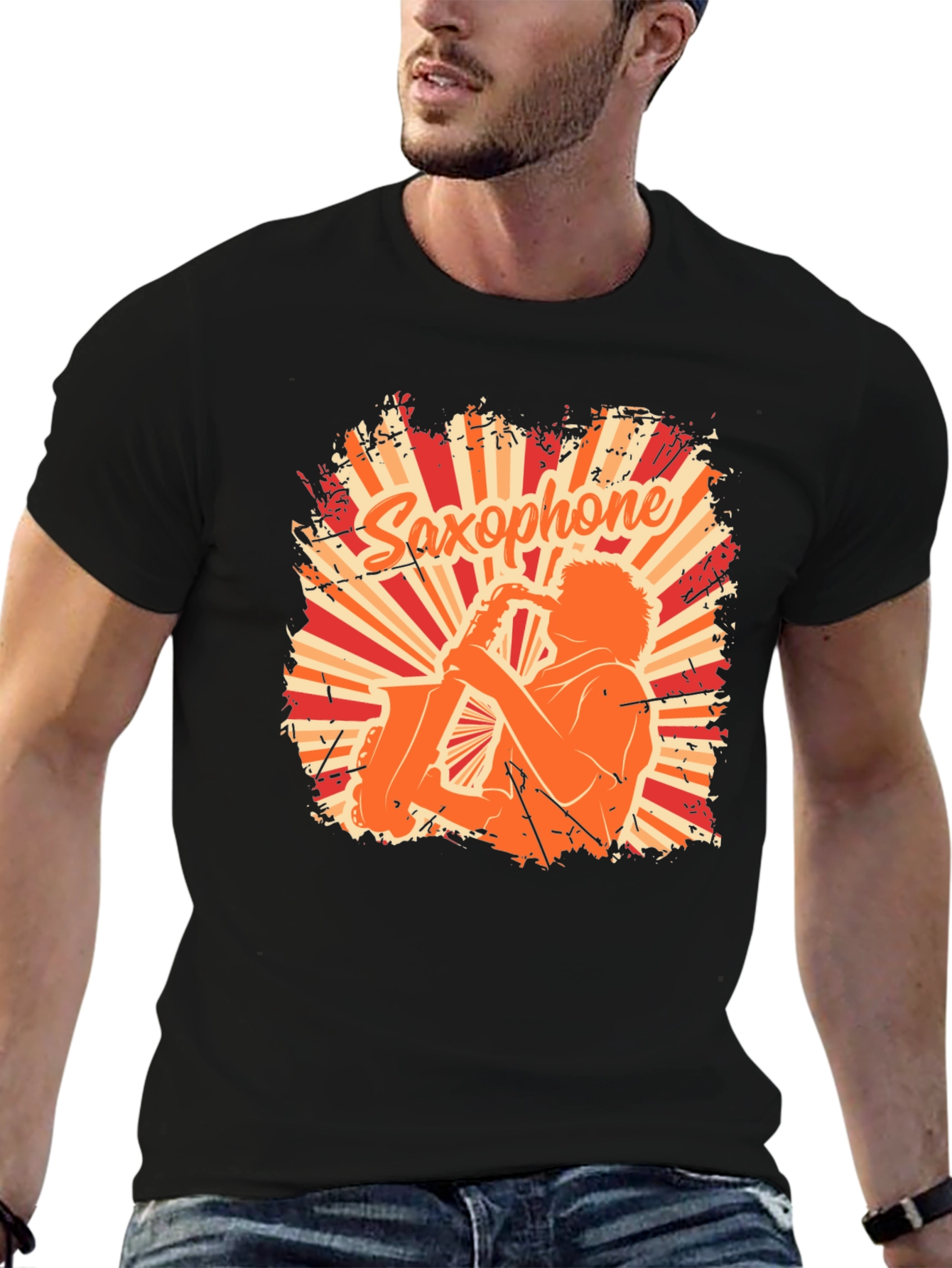Saxophone Player Graphic Tee - Cool Musician T-Shirt