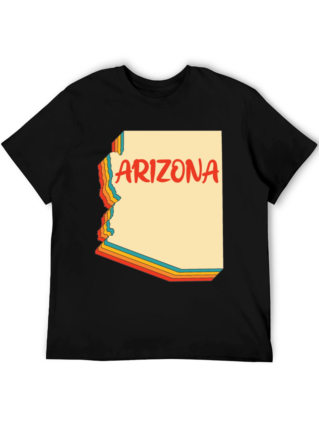 Retro Arizona Graphic Tee - Black Cotton Blend