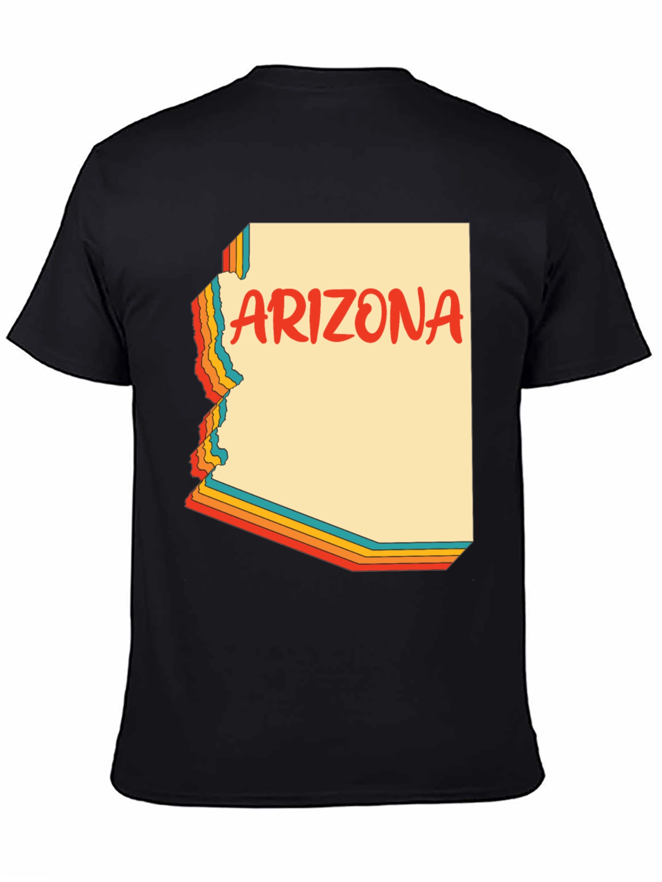 Retro Arizona Graphic Tee - Black Cotton Blend
