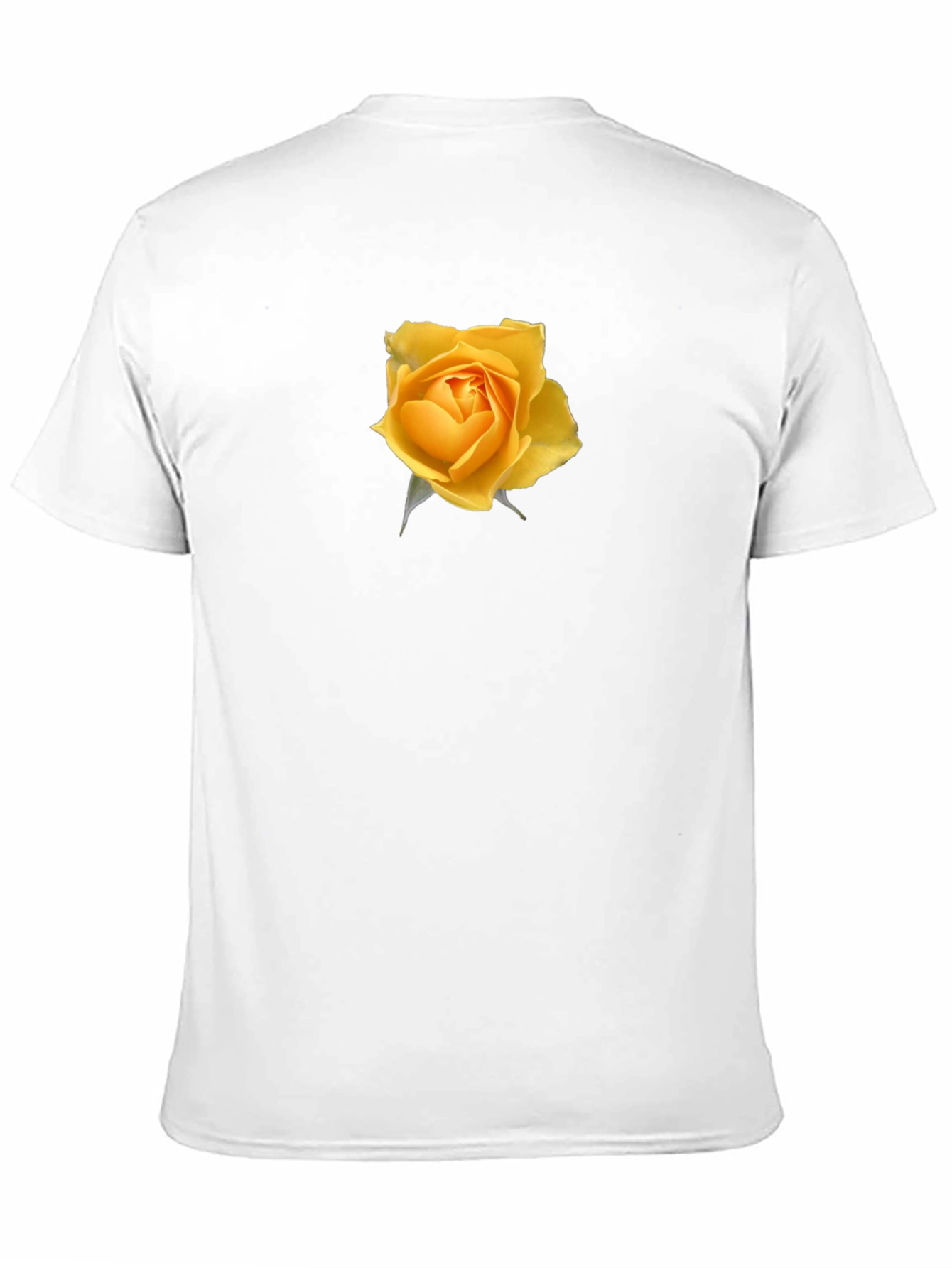 Yellow Rose Graphic Black T-Shirt