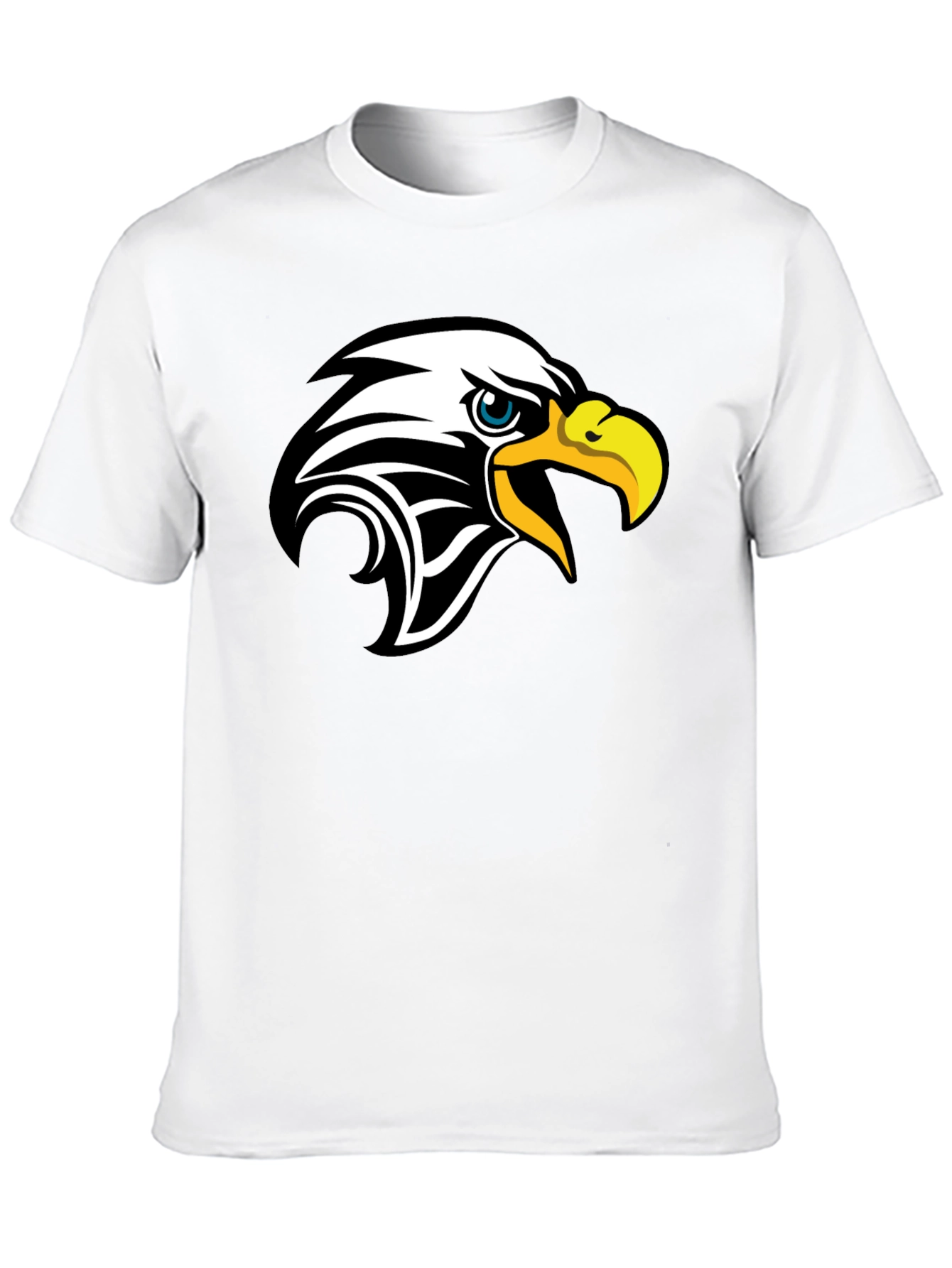 Black T-Shirt with Eagle Head Graphic