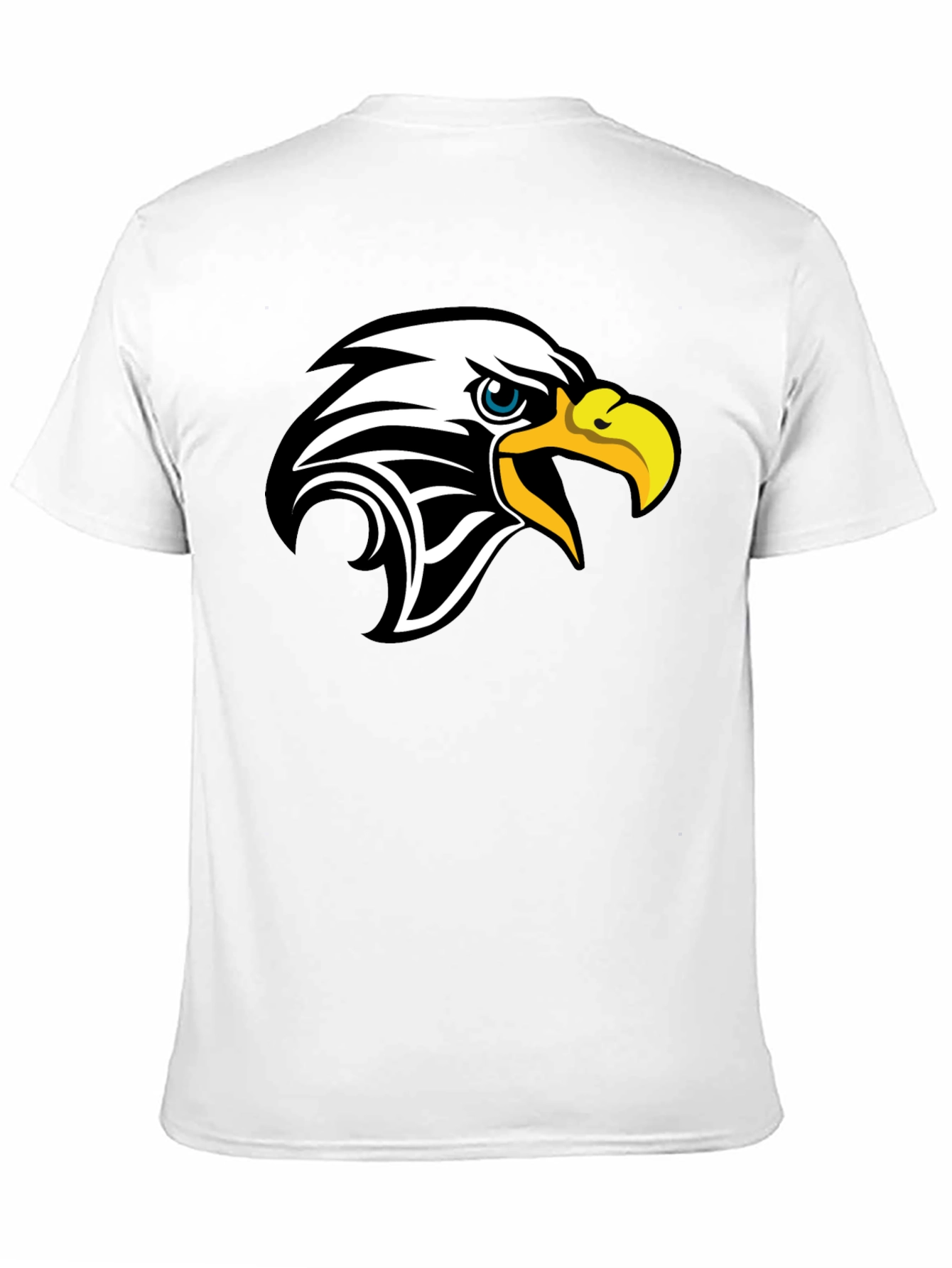 Black T-Shirt with Eagle Head Graphic