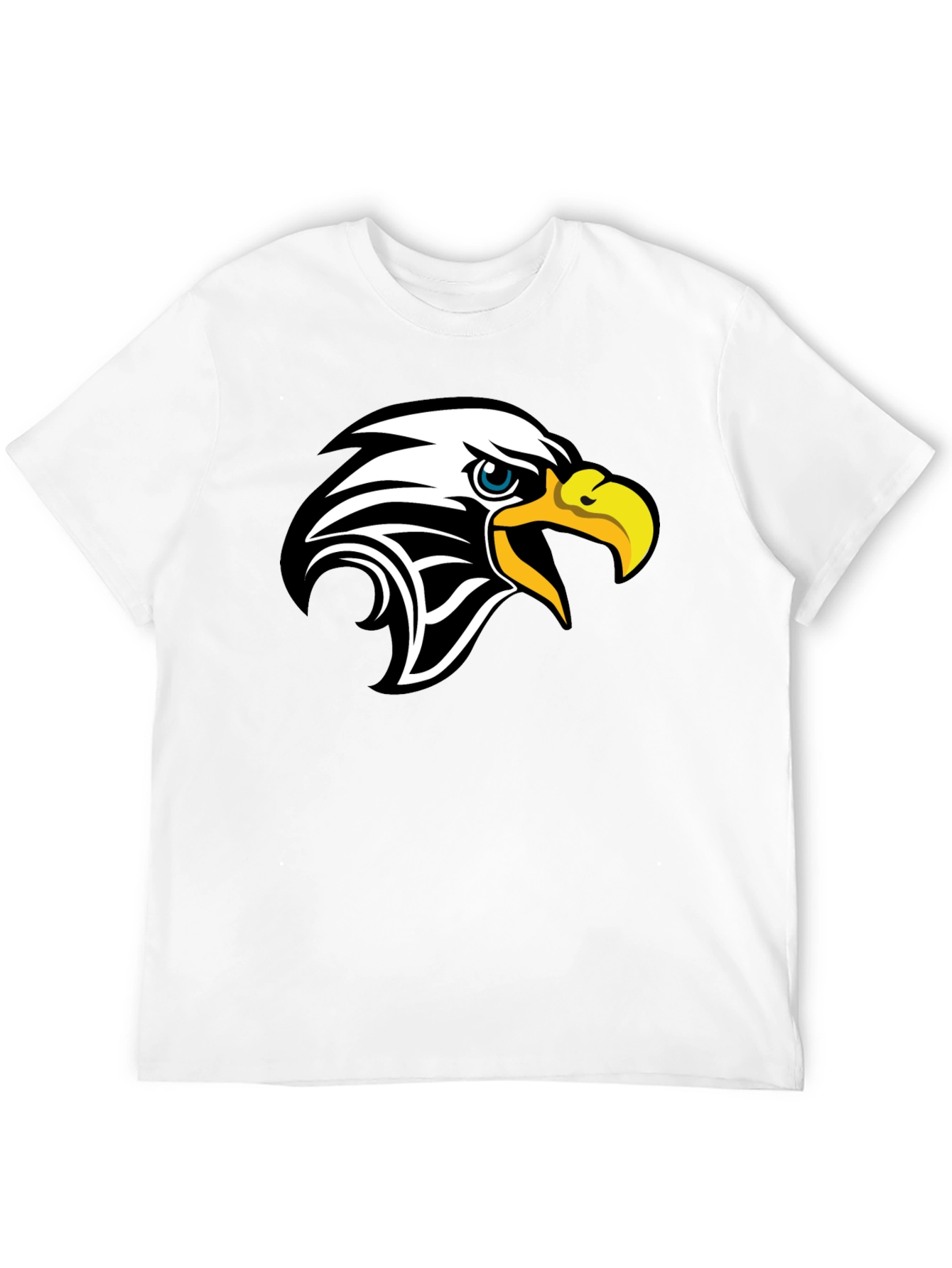 Black T-Shirt with Eagle Head Graphic