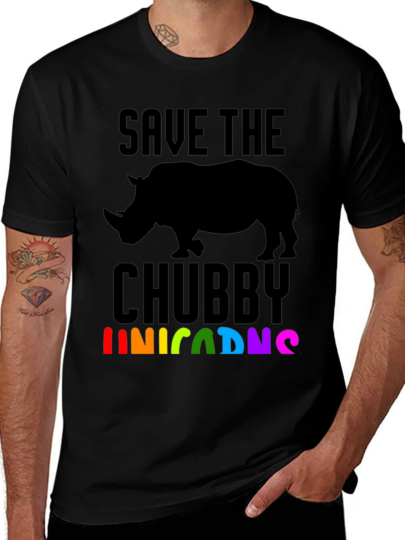 Save the Chubby Unicorns Rhino T-Shirt