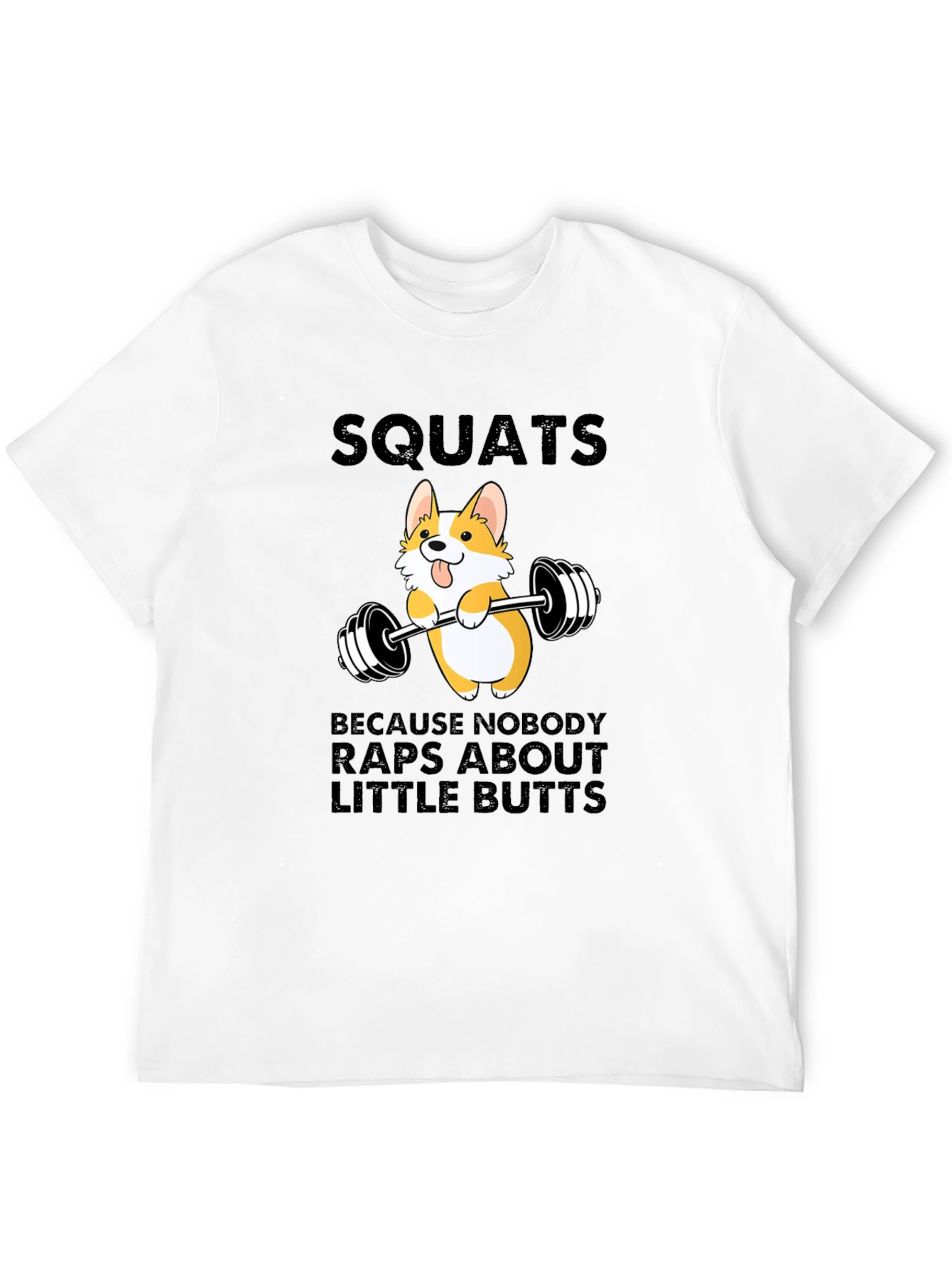 Squats Corgi Barbell Graphic Tee