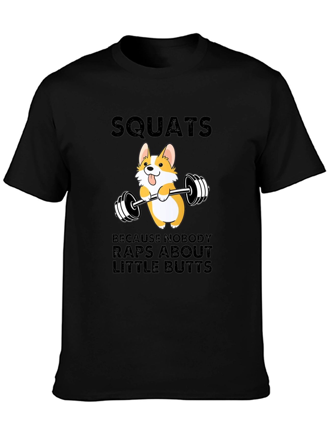 Squats Corgi Barbell Graphic Tee