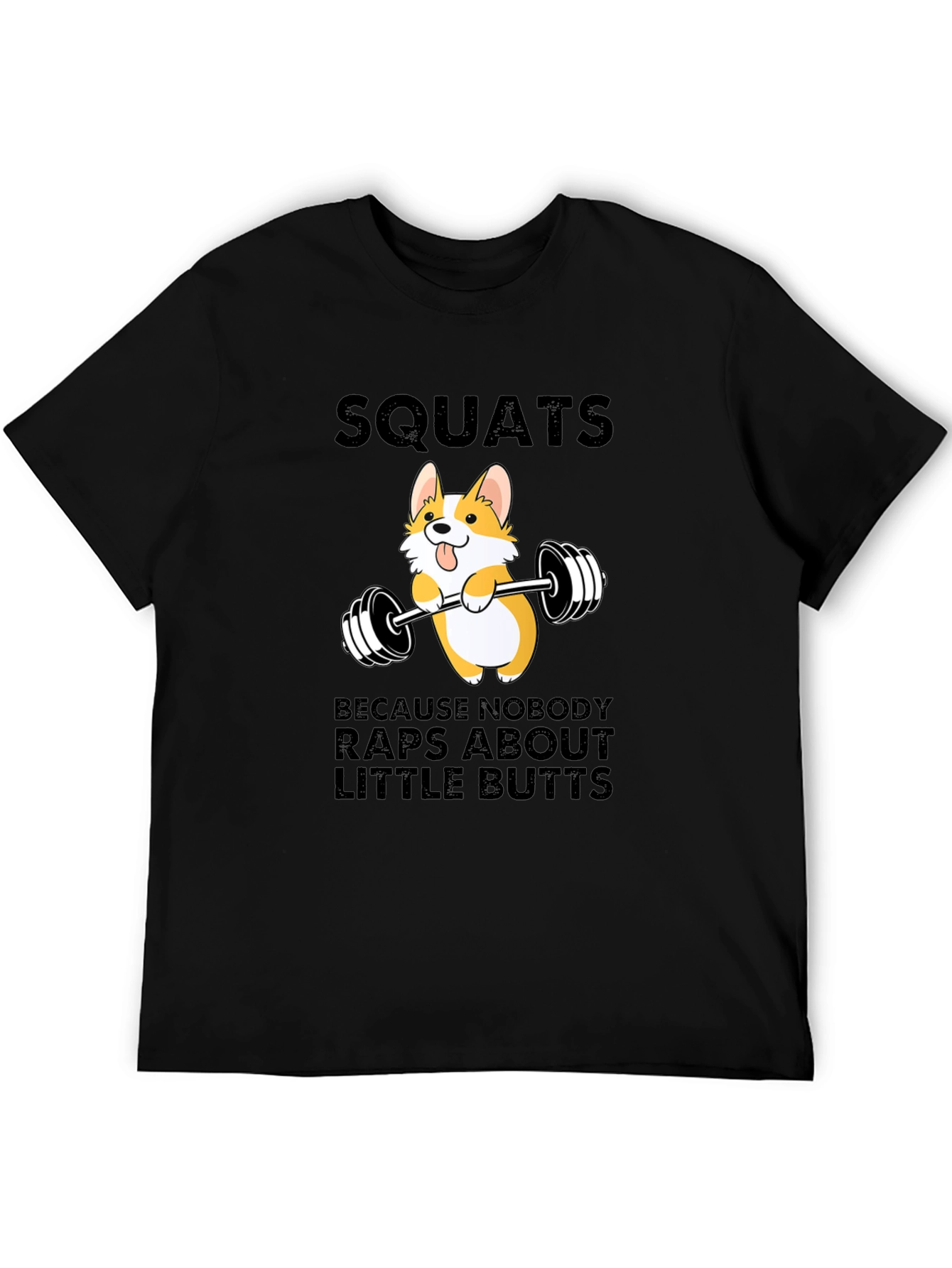 Squats Corgi Barbell Graphic Tee