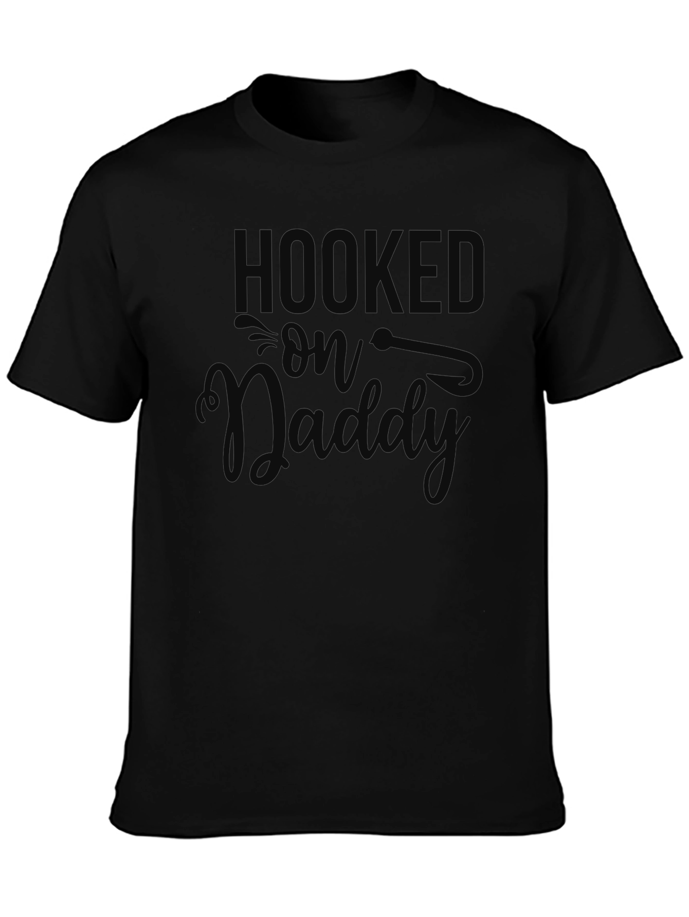 Hooked on Daddy - Mens Black Graphic Tee
