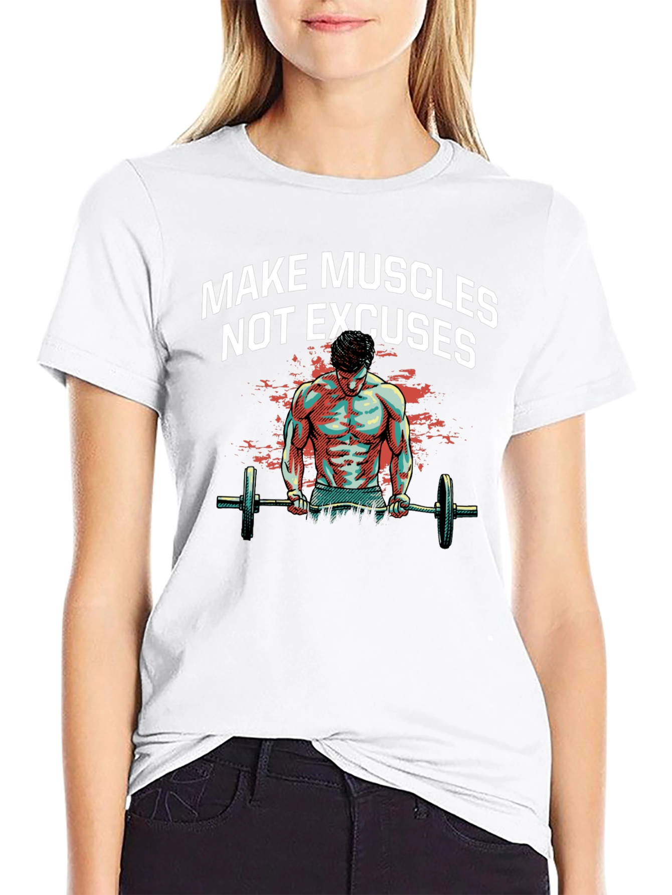 Make Muscles T-Shirt - Workout Motivation Tee