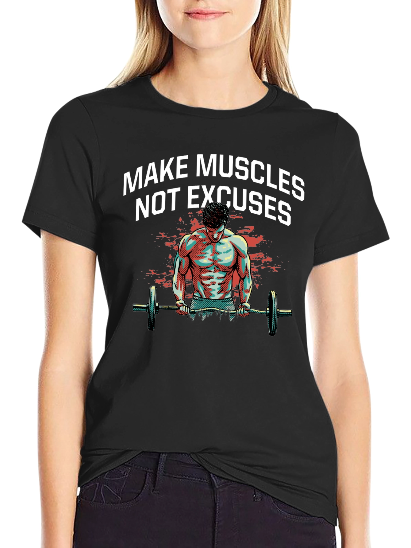 Make Muscles T-Shirt - Workout Motivation Tee
