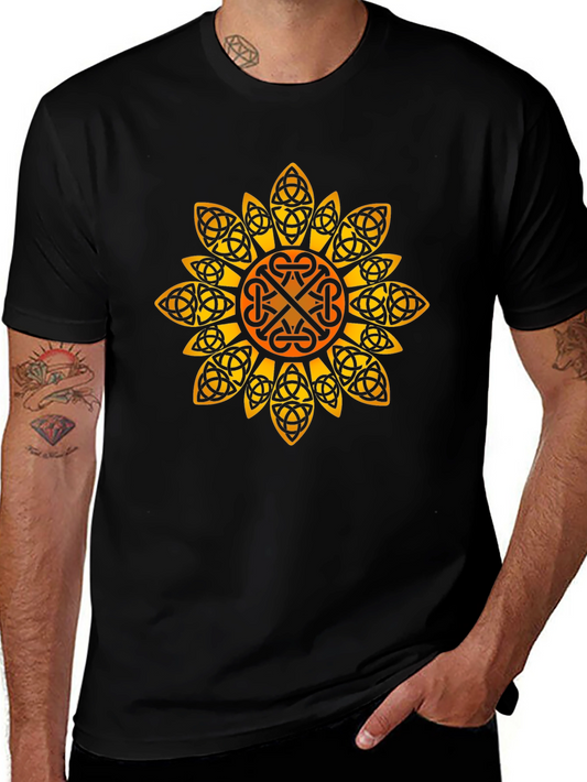 Celtic Knot Sunflower Graphic Tee