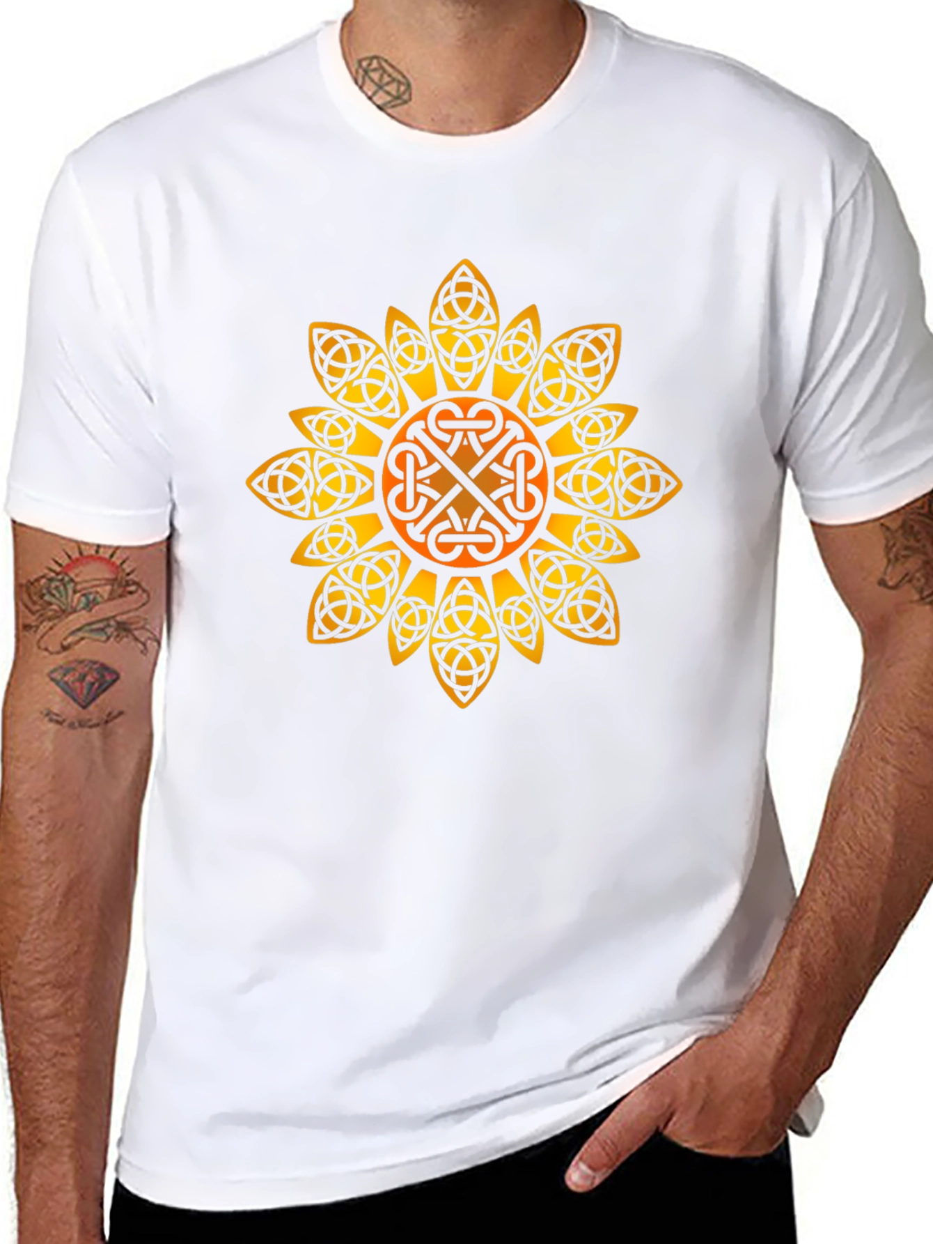 Celtic Knot Sunflower Graphic Tee