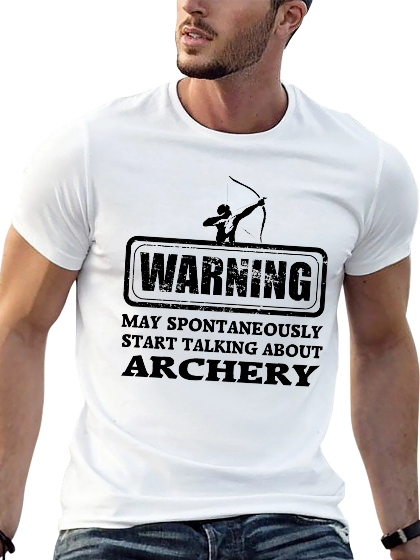 Warning Archery Mens Black T-Shirt