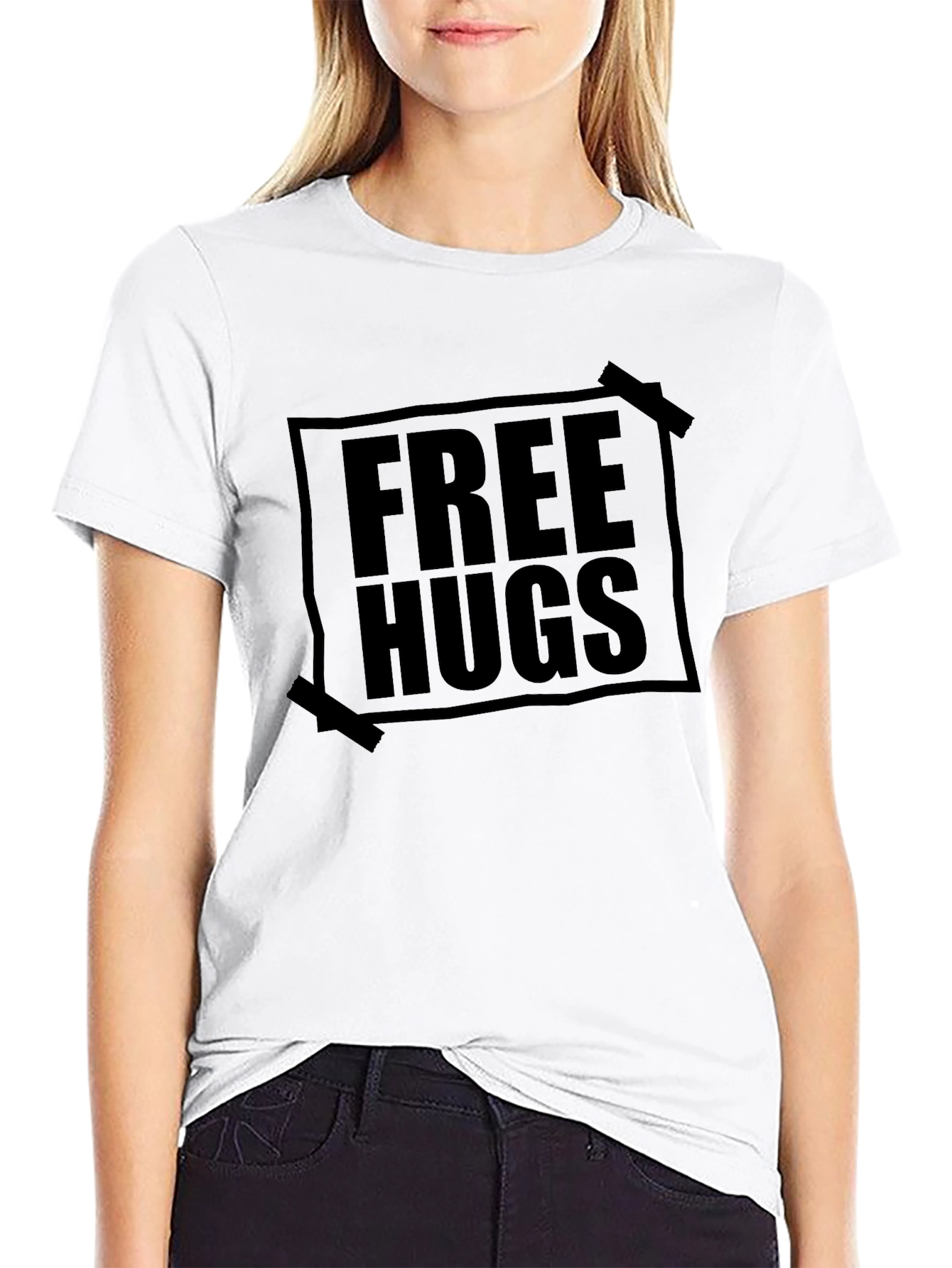 Free Hugs Graphic Tee - Soft Cotton Blend