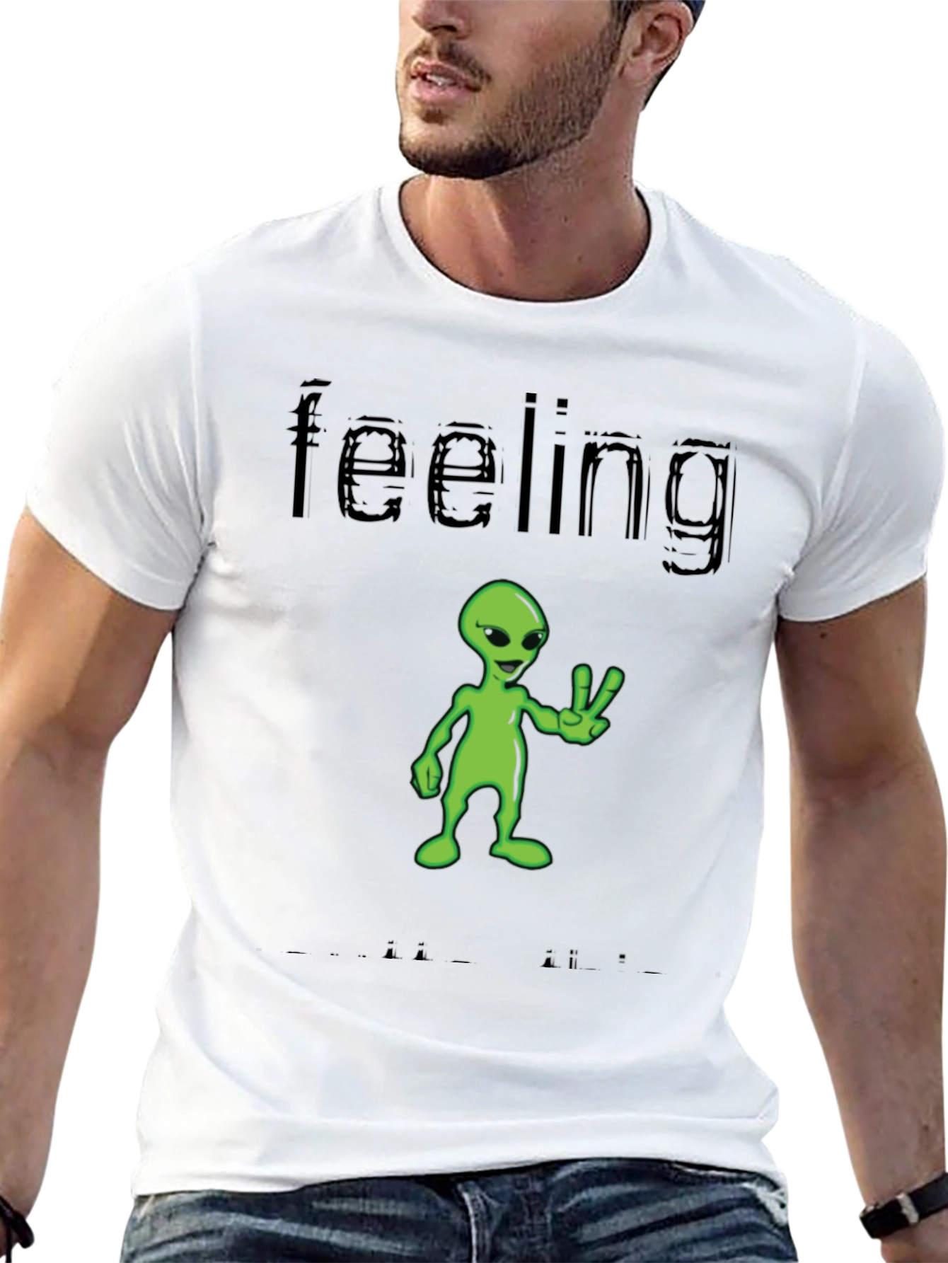 Feeling Alien T-Shirt - Black Graphic Tee